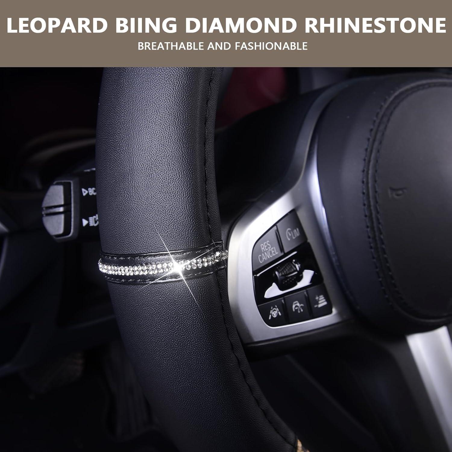 Cubre Volante AUTOYOUTH Leopardo Antideslizante 37-39 cm