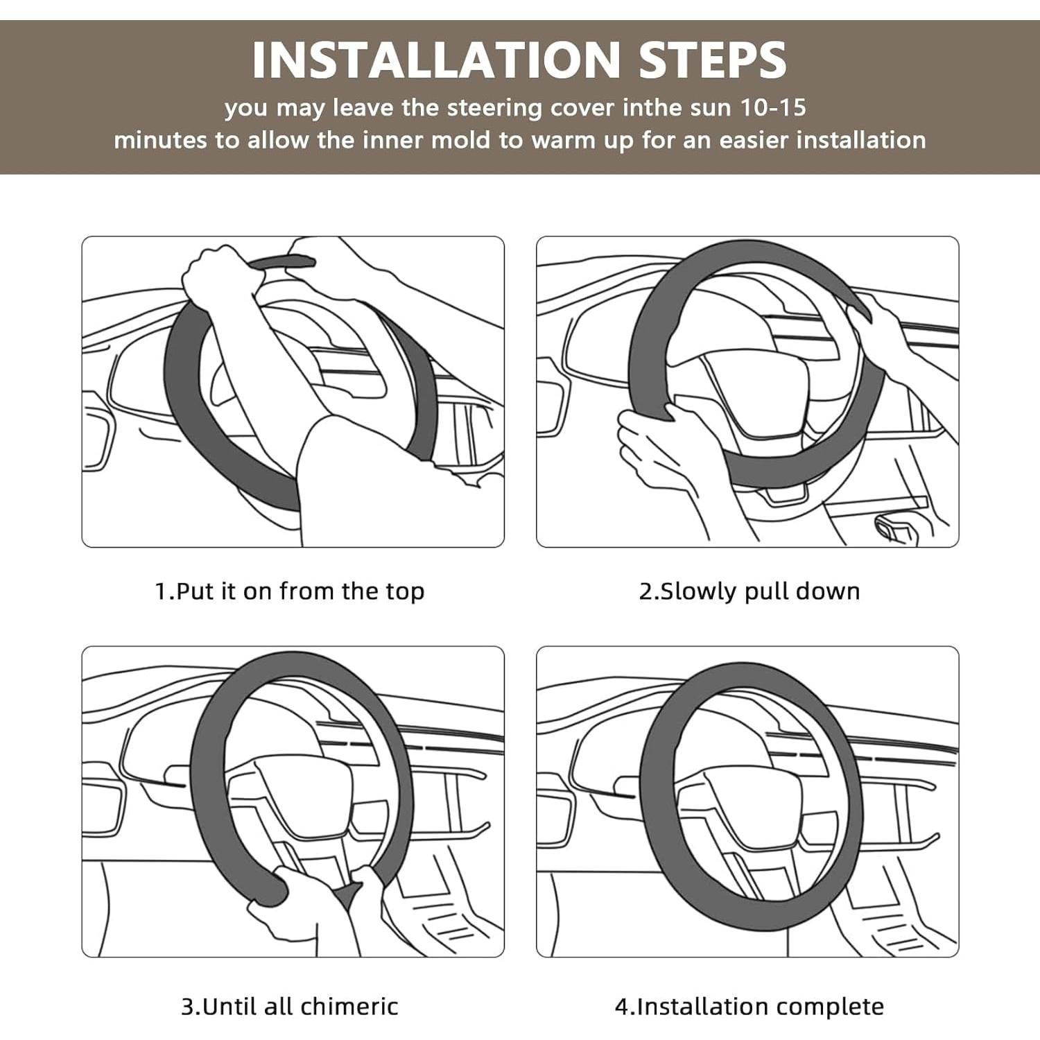 Cubre Volante AUTOYOUTH Leopardo Antideslizante 37-39 cm