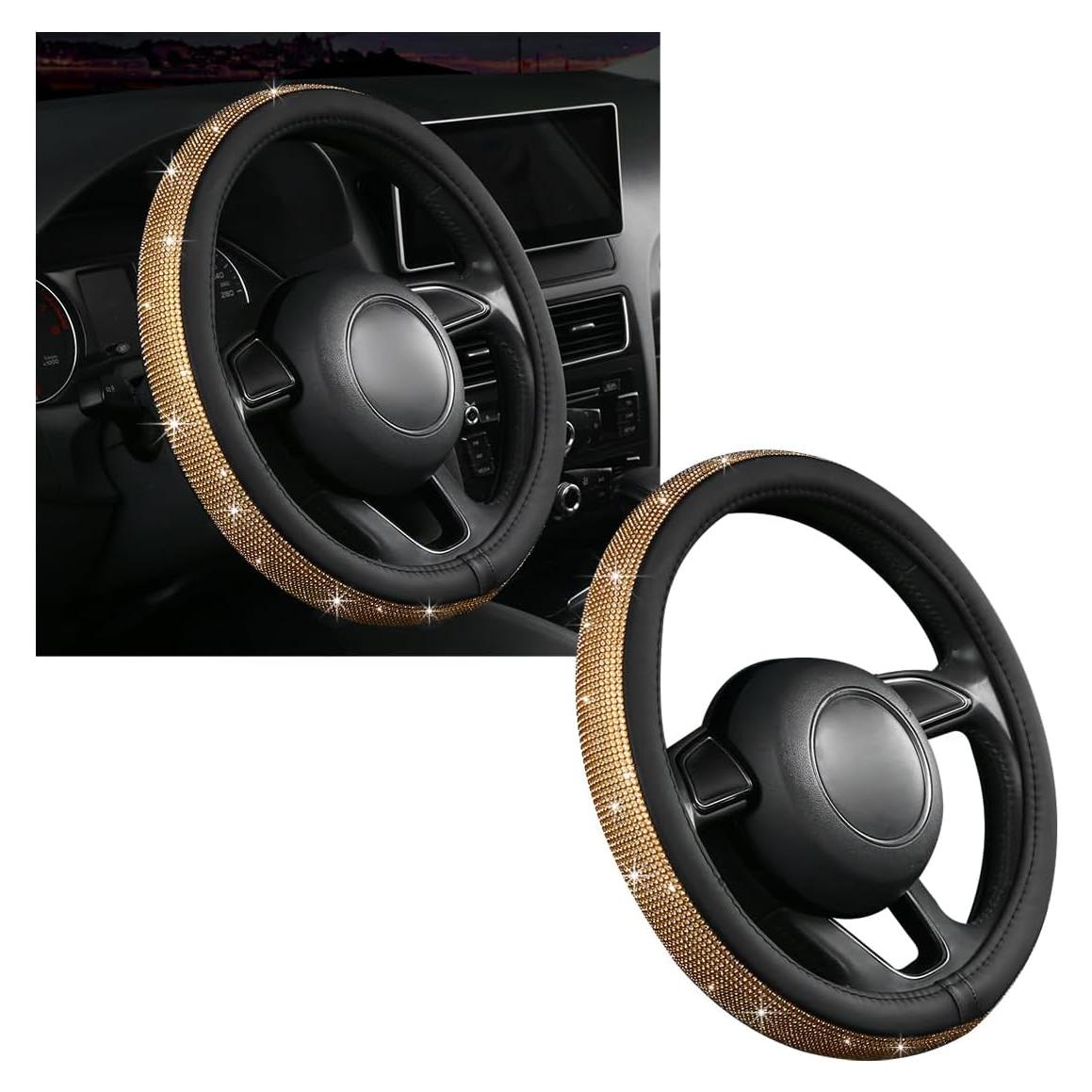 Cubierta de Volante Ziciner Universal con Cristales Brillantes