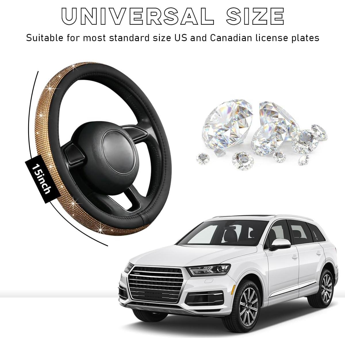 Cubierta de Volante Ziciner Universal con Cristales Brillantes