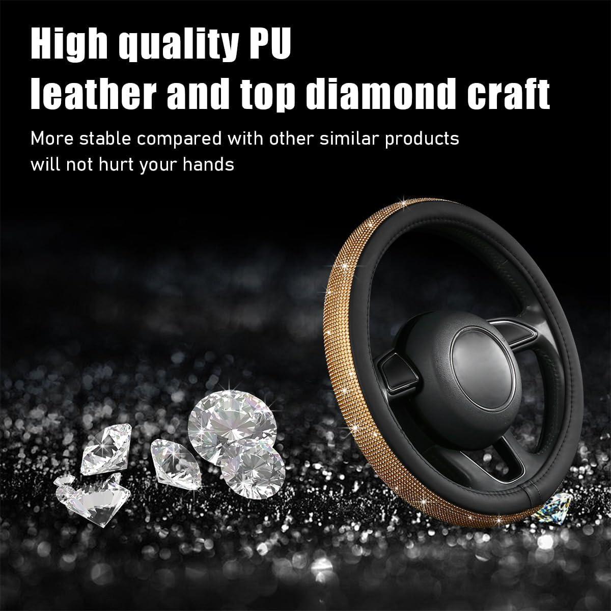 Cubierta de Volante Ziciner Universal con Cristales Brillantes