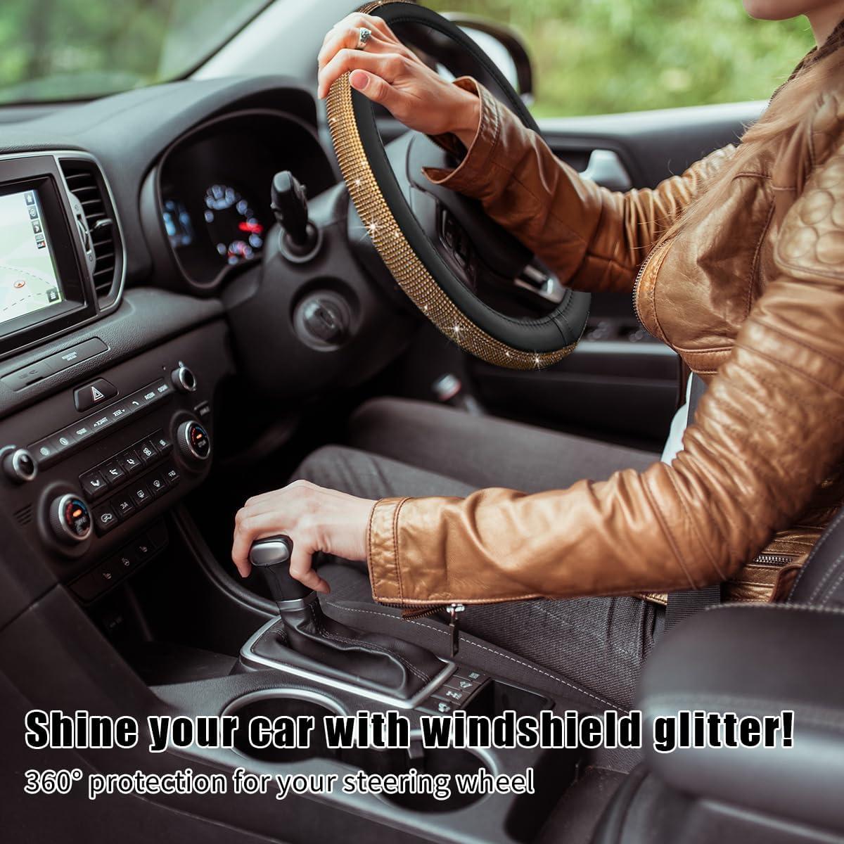 Cubierta de Volante Ziciner Universal con Cristales Brillantes