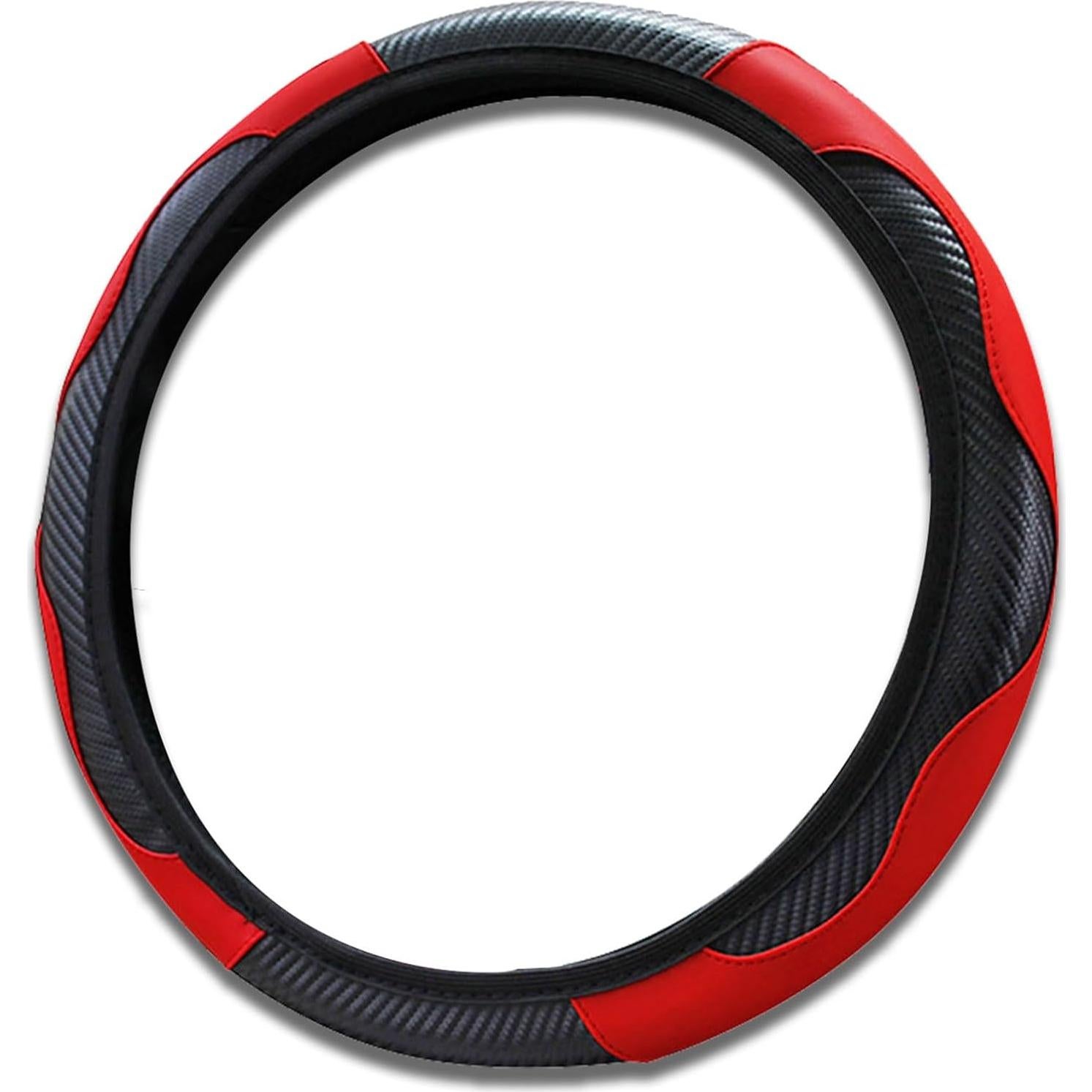 Funda de Volante Piburth 37-38cm Cuero Sintético Rojo