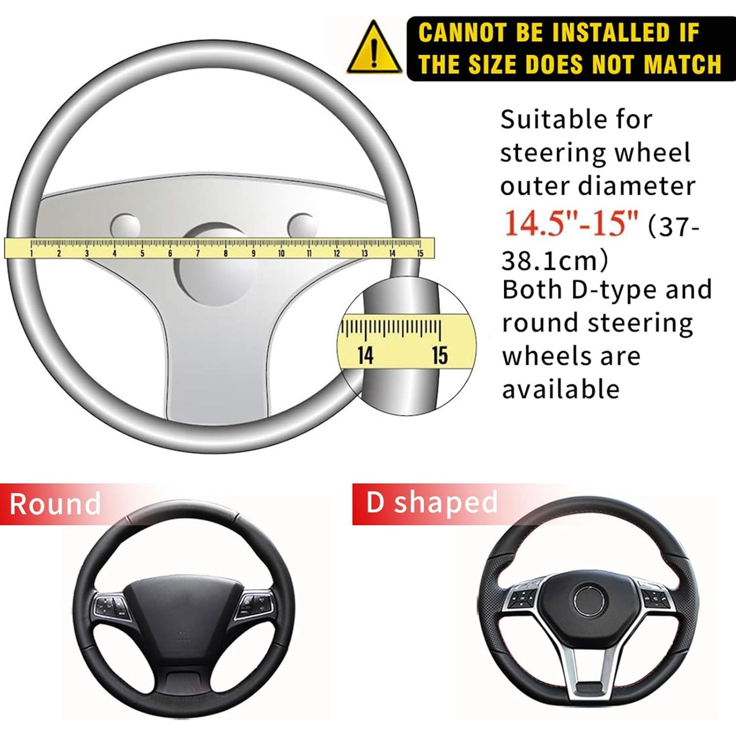 Funda de Volante Piburth 37-38cm Cuero Sintético Rojo