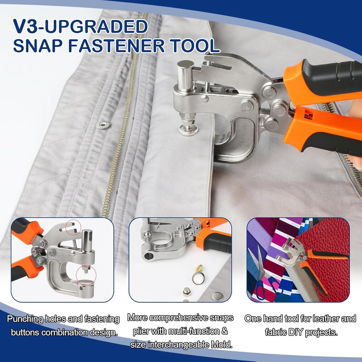 Kit de Botones a Presión BISUOSHI con Alicates y 90 Piezas