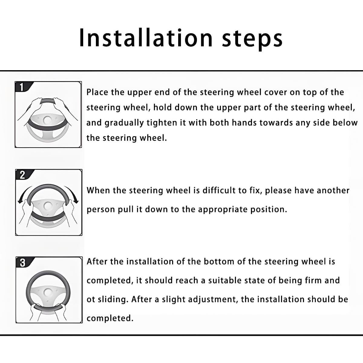 Cubierta de Volante HZEL Suede Antideslizante Universal 39cm