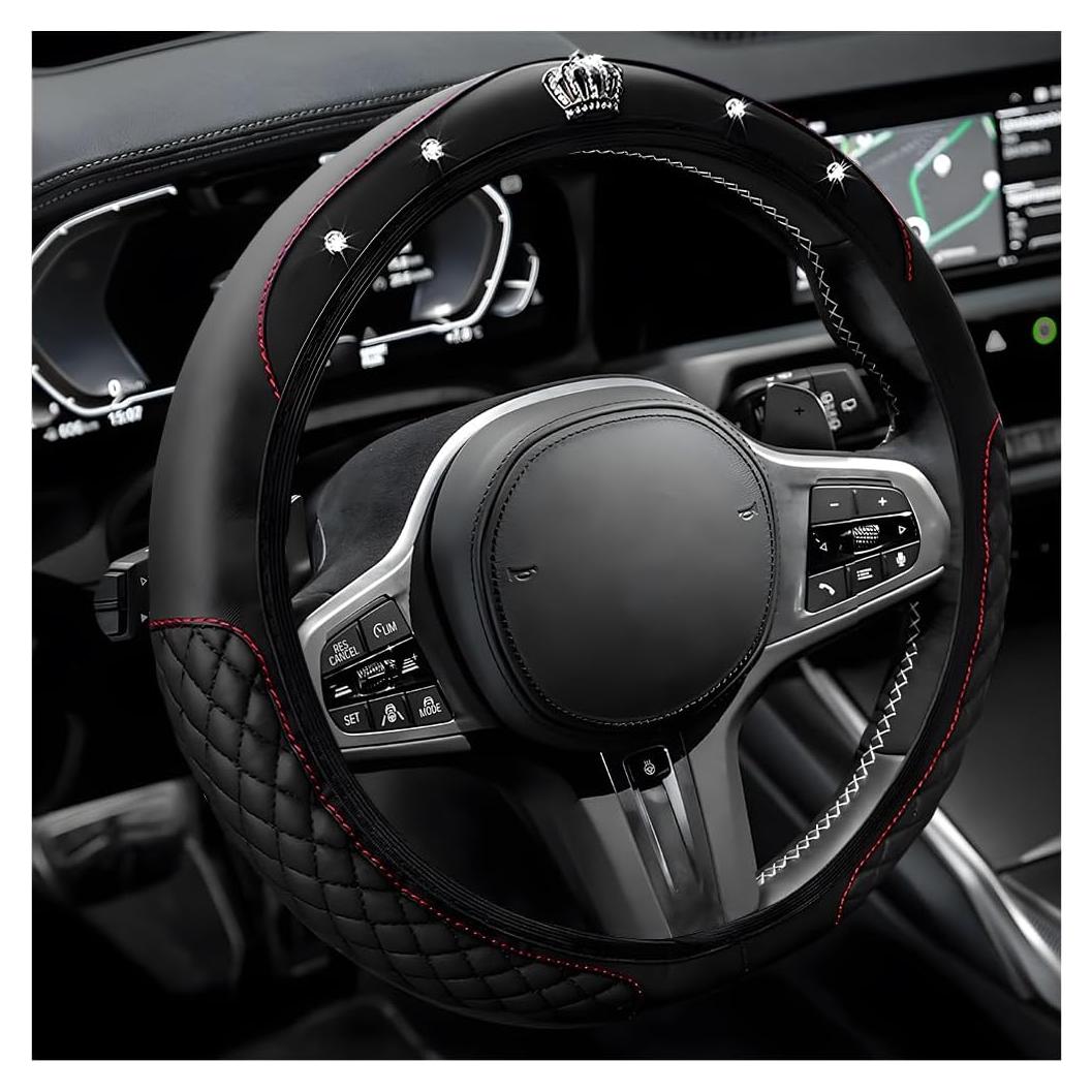 Cubierta de Volante MUQIDA Brillante 38.1 cm Cuero Antideslizante