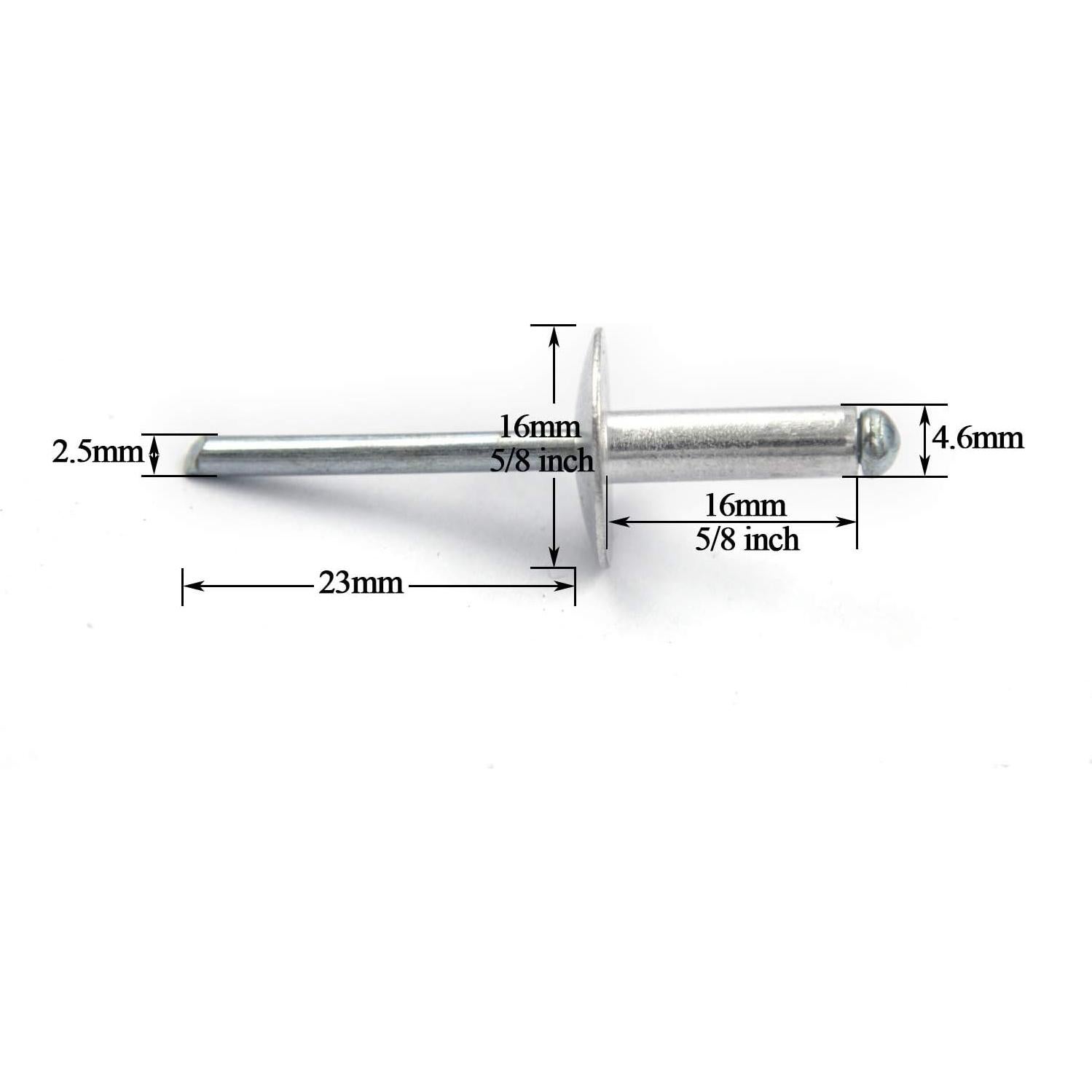 60 Remaches Ciegos de Brida Grande ALLOYPRO 3/16" x 5/8"