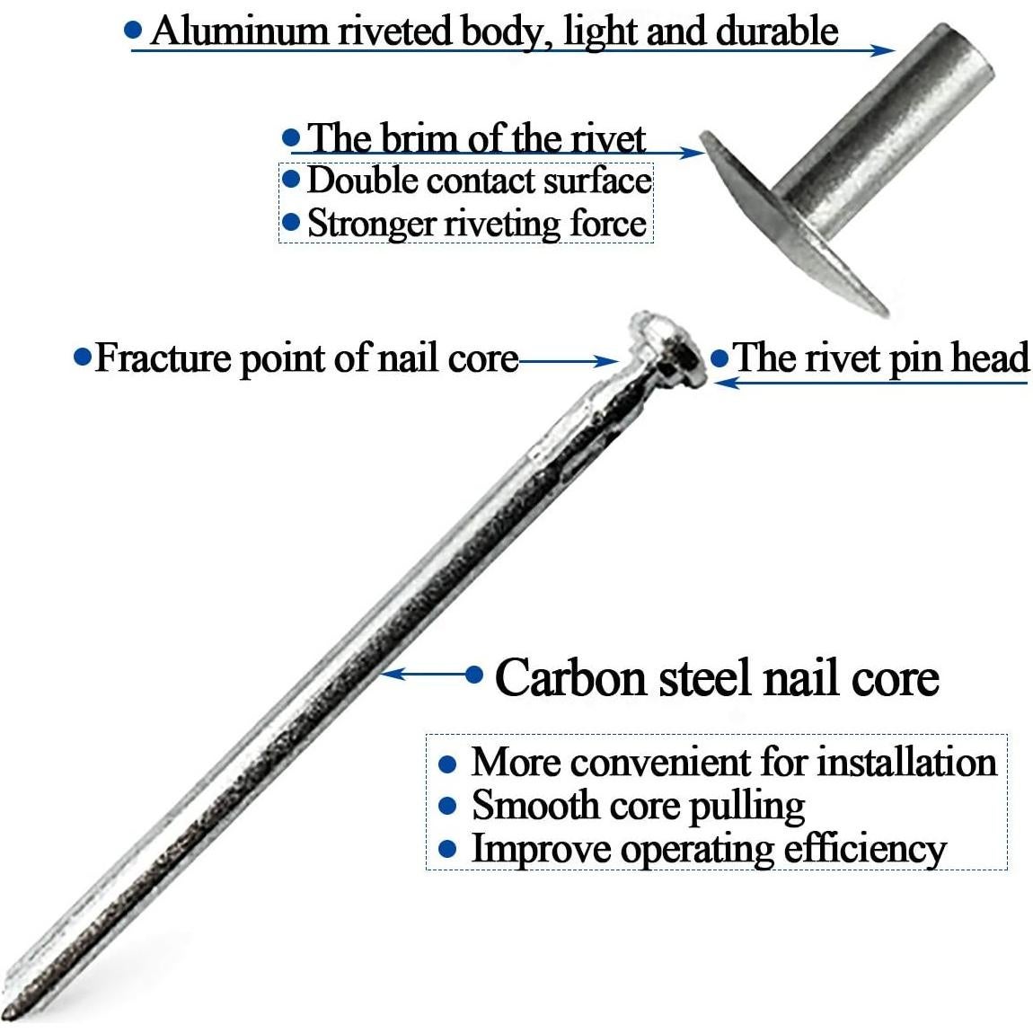 60 Remaches Ciegos de Brida Grande ALLOYPRO 3/16" x 5/8"