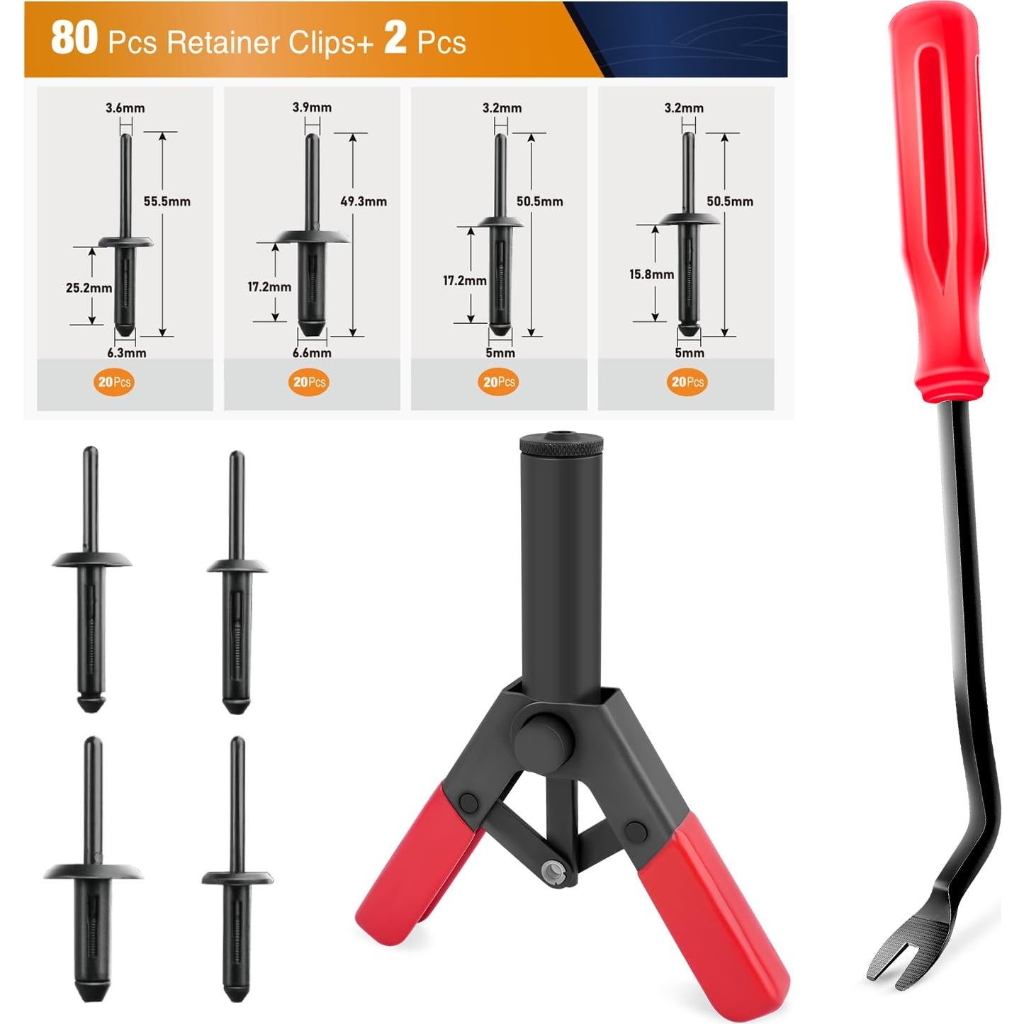 Juego de Pistola de Remaches GOOACC 82 Piezas con Removedor