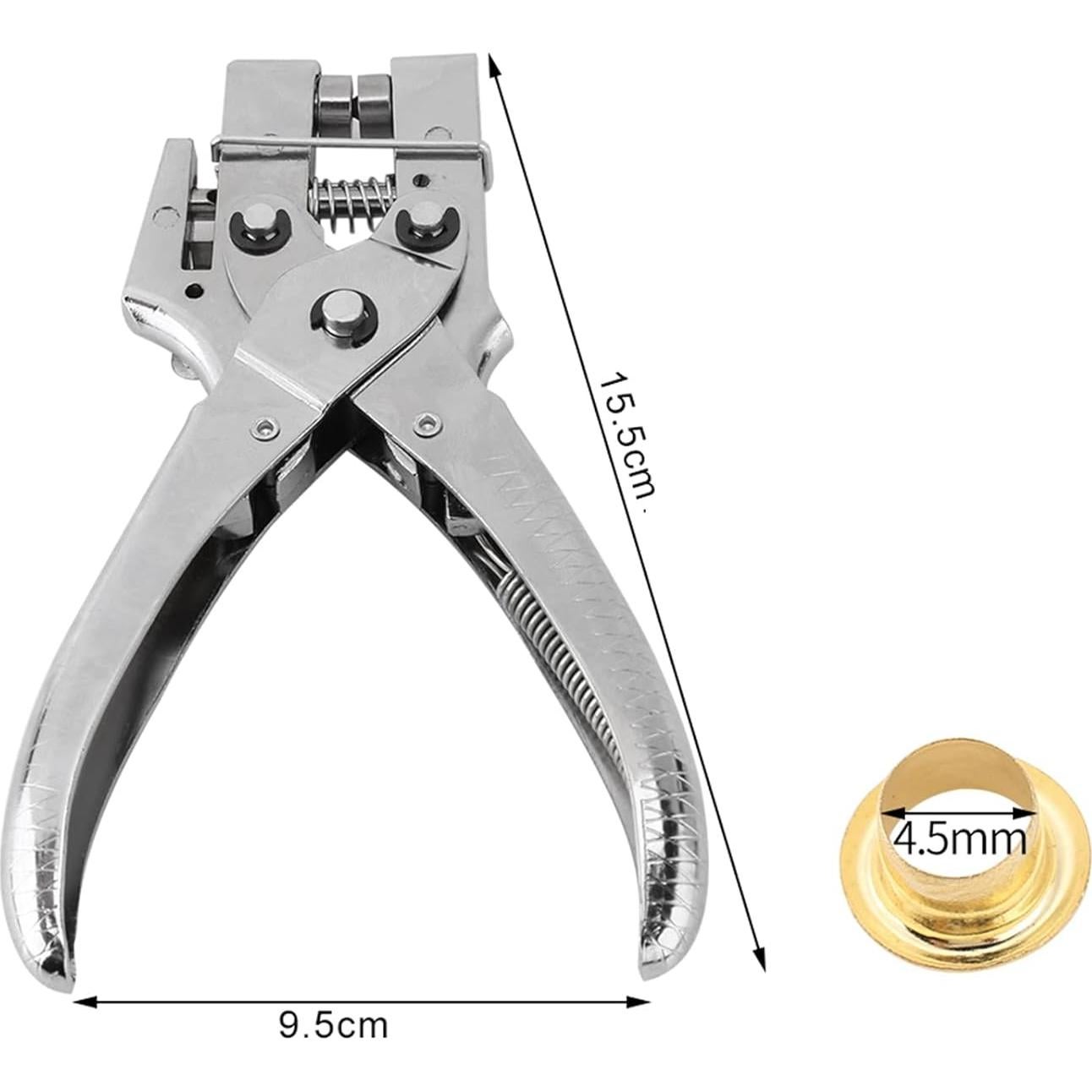 Alicates de Punch Walfront para Remaches + 100 Ojales 4.5mm