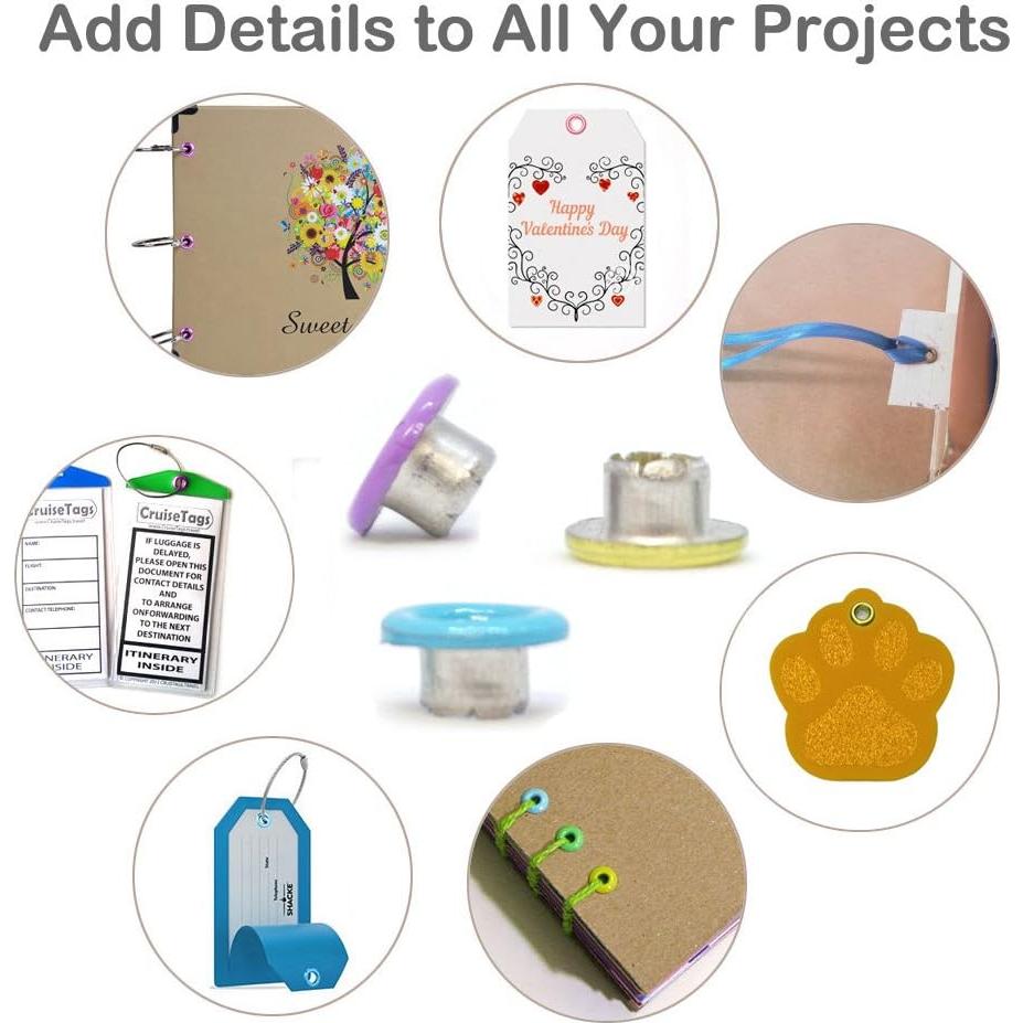 Ojales Rápidos FoRapid 3mm Pastel - 84 PCS para Manualidades