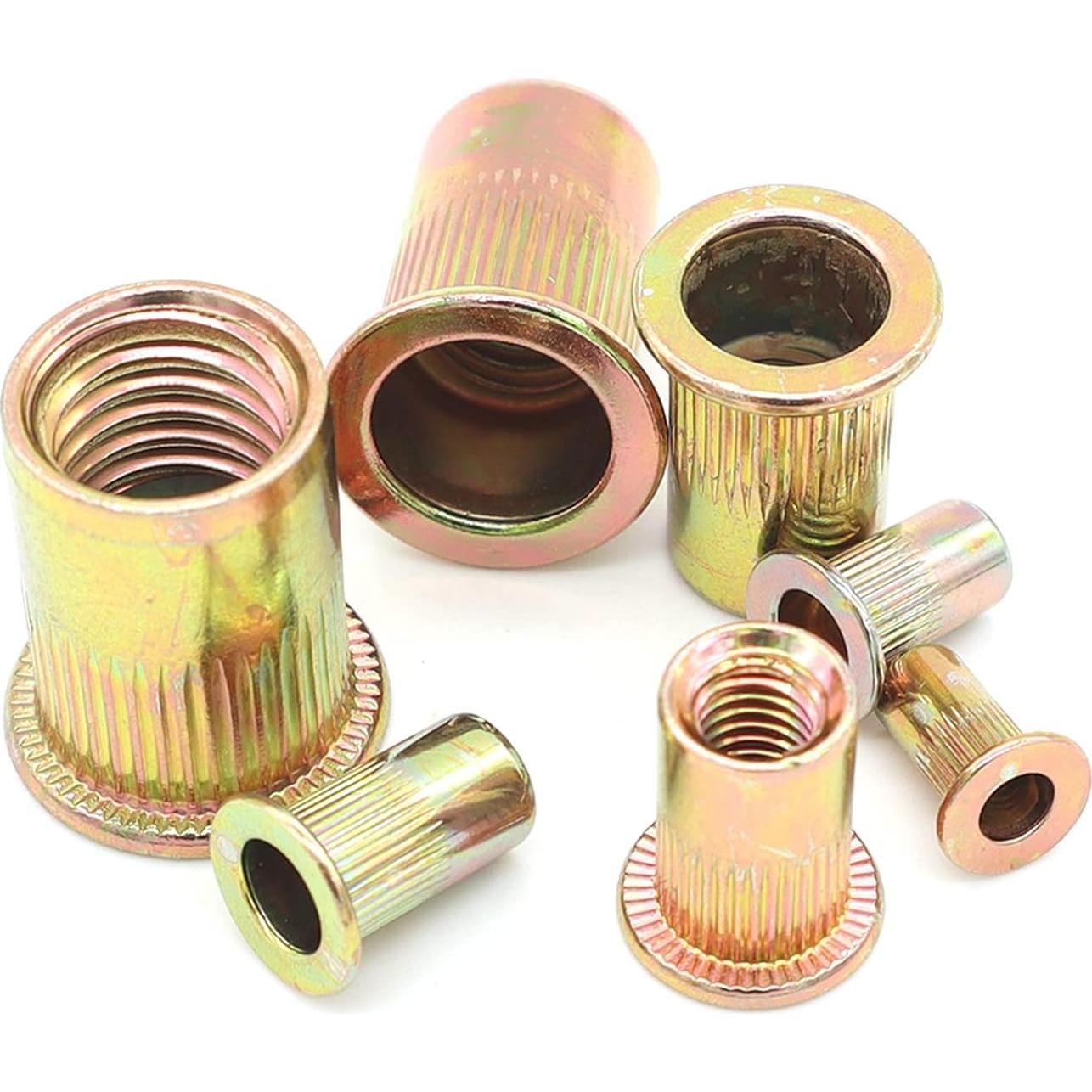 Tuercas Remachadas Acero Carbono Galvanizado 100 Pcs #10-32