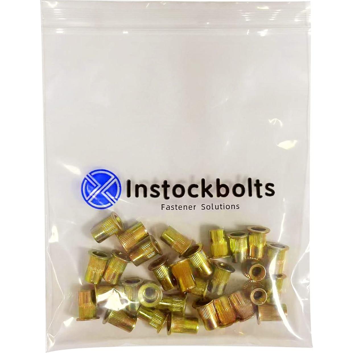 Tuercas Remachadas Acero Carbono Galvanizado 100 Pcs #10-32