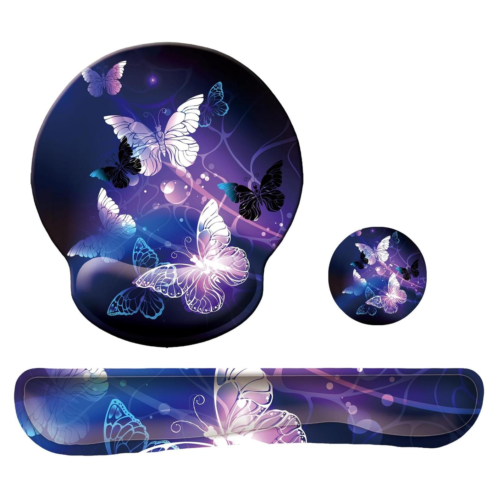 Set de Reposamuñecas Ergonómico LIZPARE - 3 Piezas Mariposa