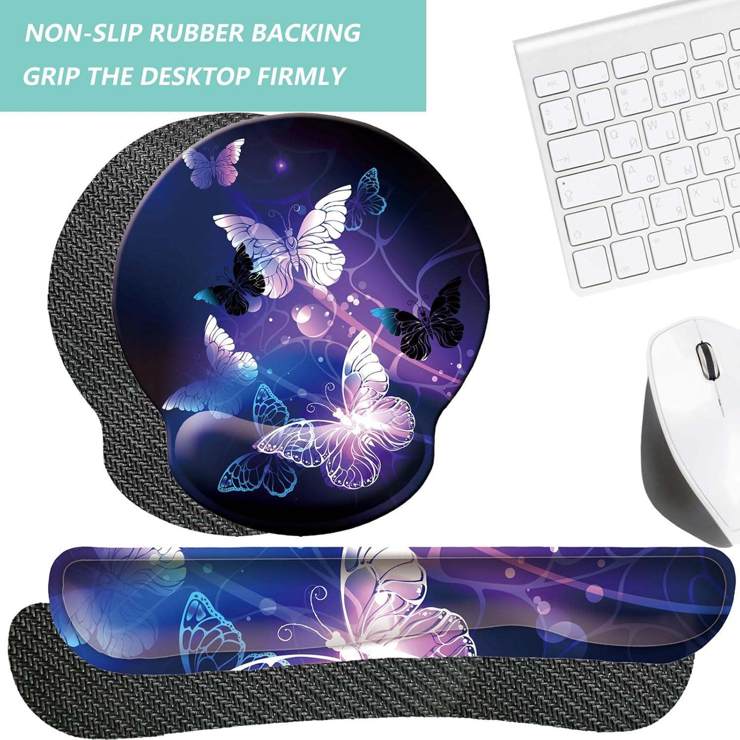 Set de Reposamuñecas Ergonómico LIZPARE - 3 Piezas Mariposa