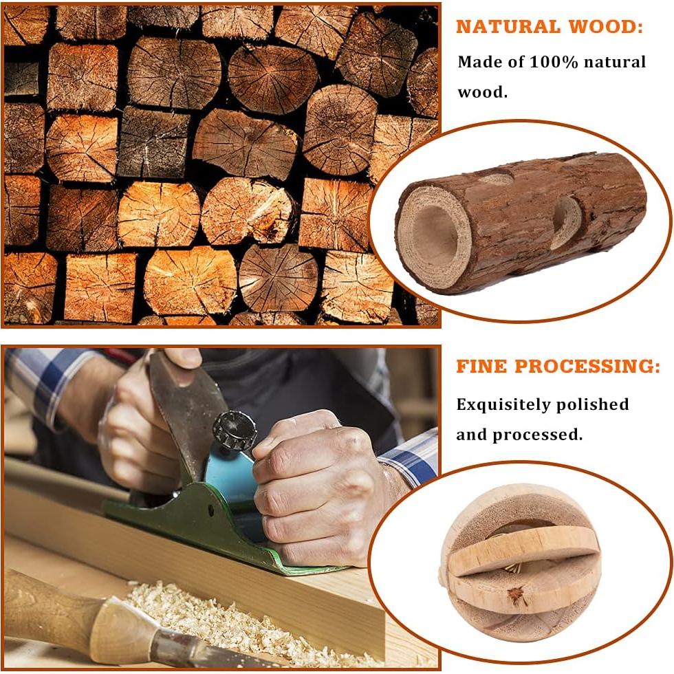 Kit de Juguetes Masticables para Hámster Sofier - Natural y Seguro