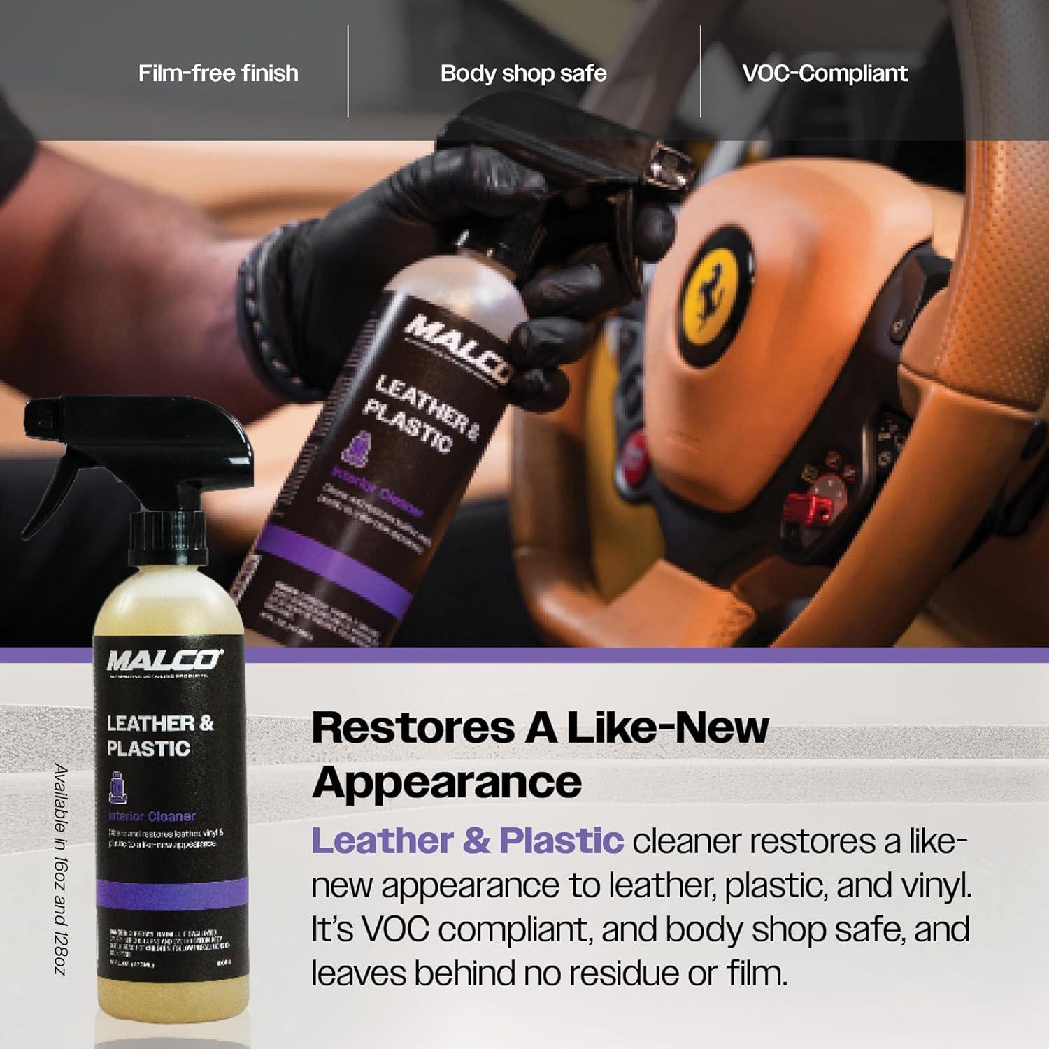 Limpiador de Cuero y Plástico Malco 128 Onzas Líquidas