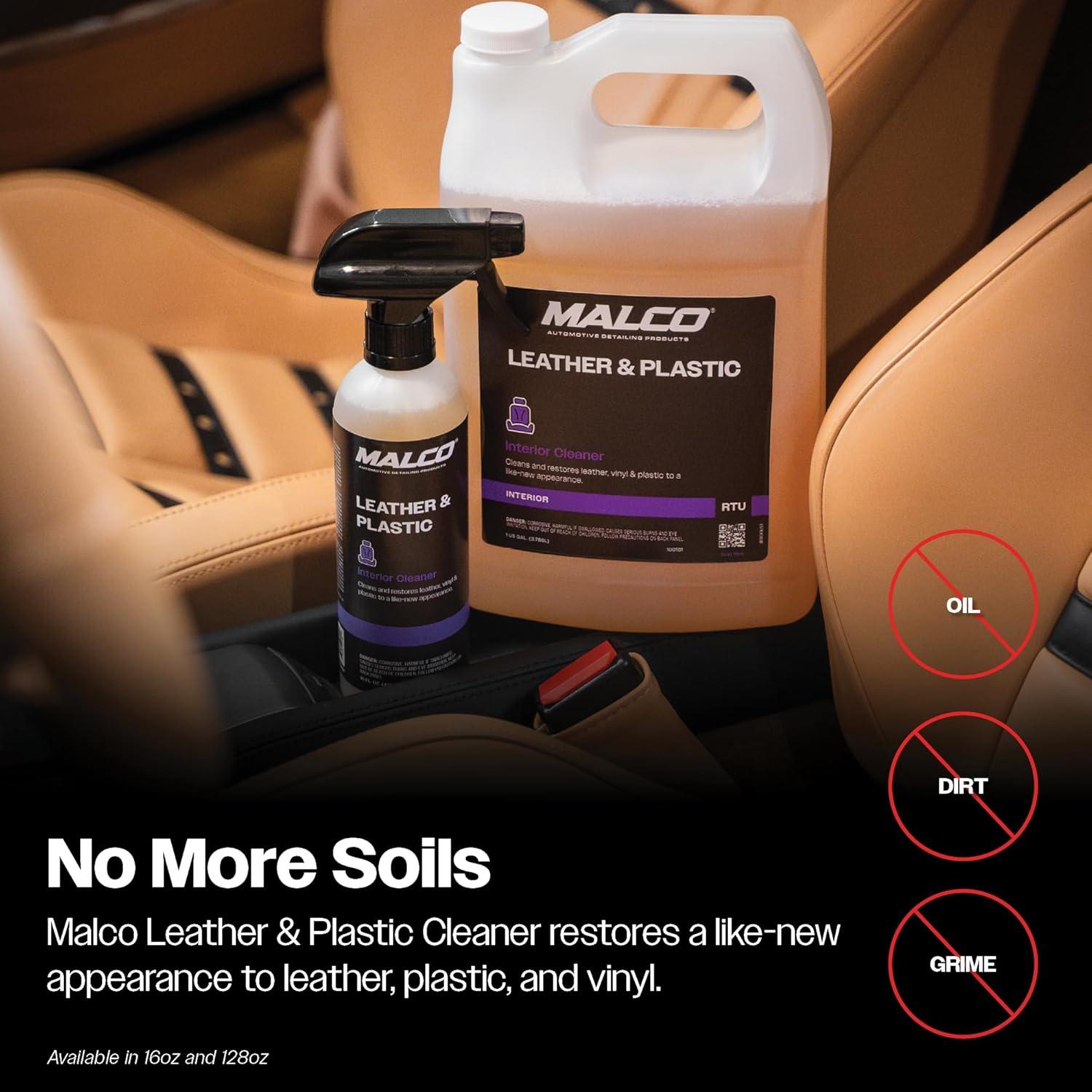 Limpiador de Cuero y Plástico Malco 128 Onzas Líquidas