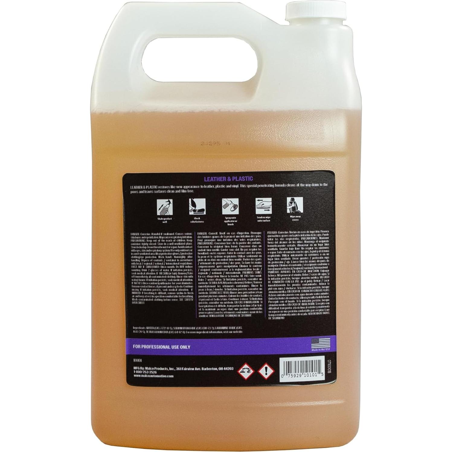 Limpiador de Cuero y Plástico Malco 128 Onzas Líquidas