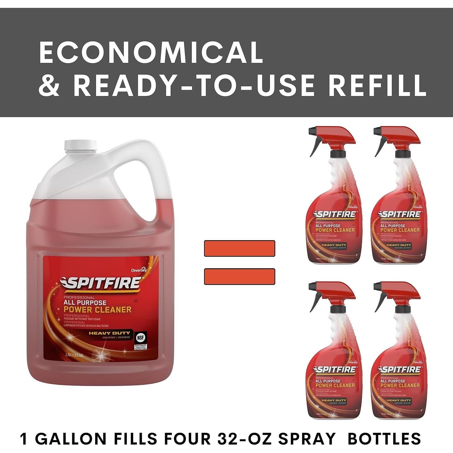 Limpiador Multiusos Diversey Spitfire 1 Galón Spray 3.79 Kg