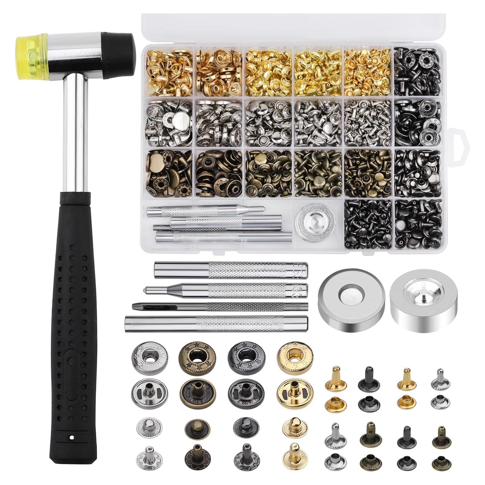 Kit de Remaches y Botones a Presión Yizzvb 320 Piezas