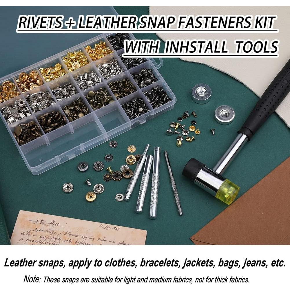 Kit de Remaches y Botones a Presión Yizzvb 320 Piezas