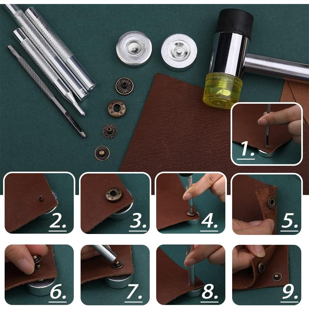 Kit de Remaches y Botones a Presión Yizzvb 320 Piezas