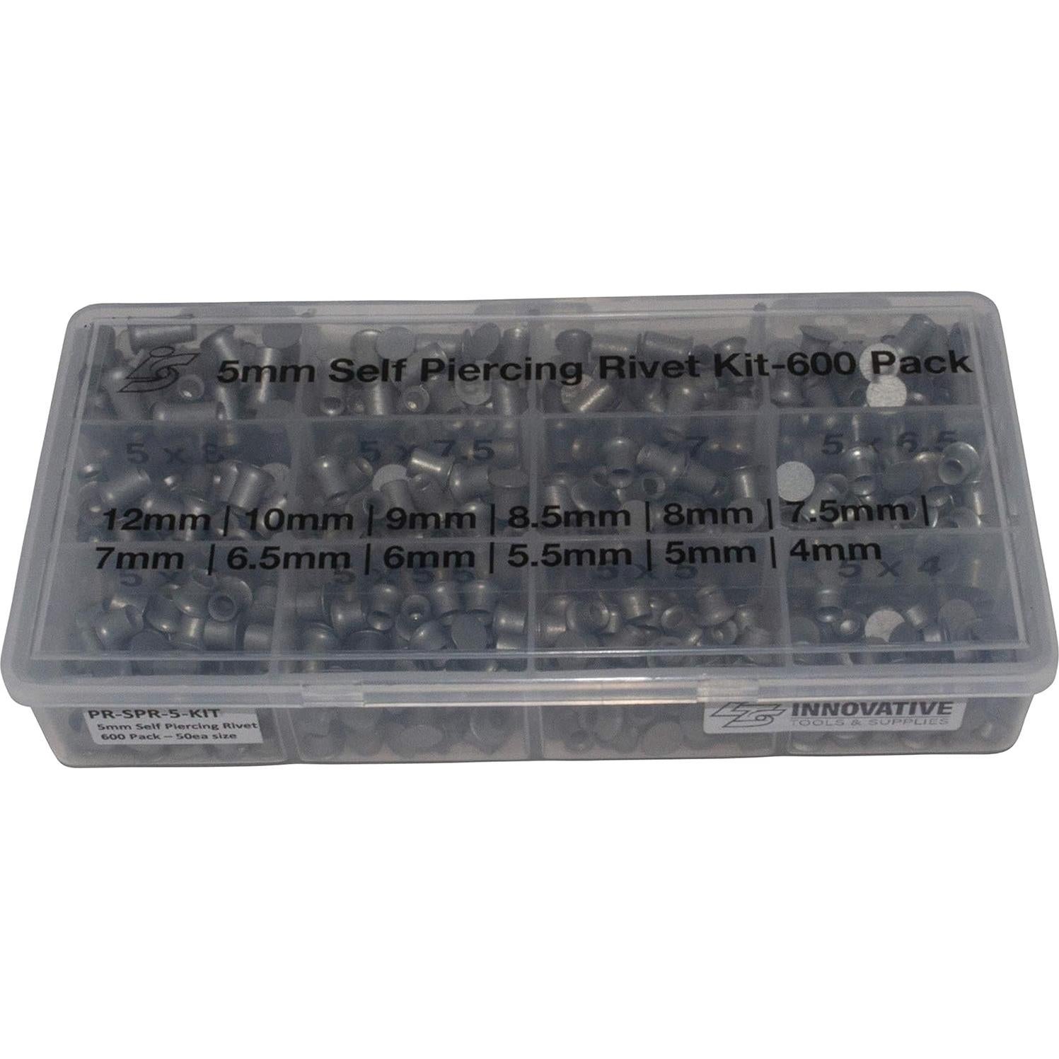 Kit de Remaches Autoperforantes 5mm - 600 Piezas Herramientas Innovadoras