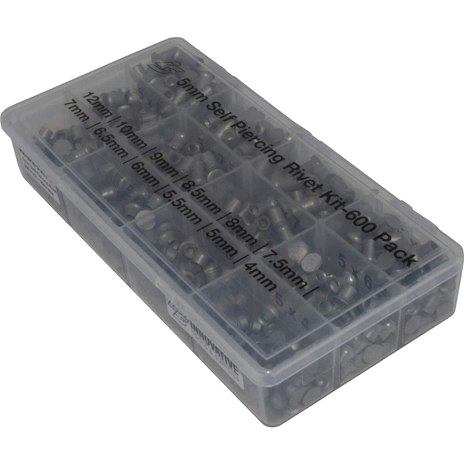 Kit de Remaches Autoperforantes 5mm - 600 Piezas Herramientas Innovadoras