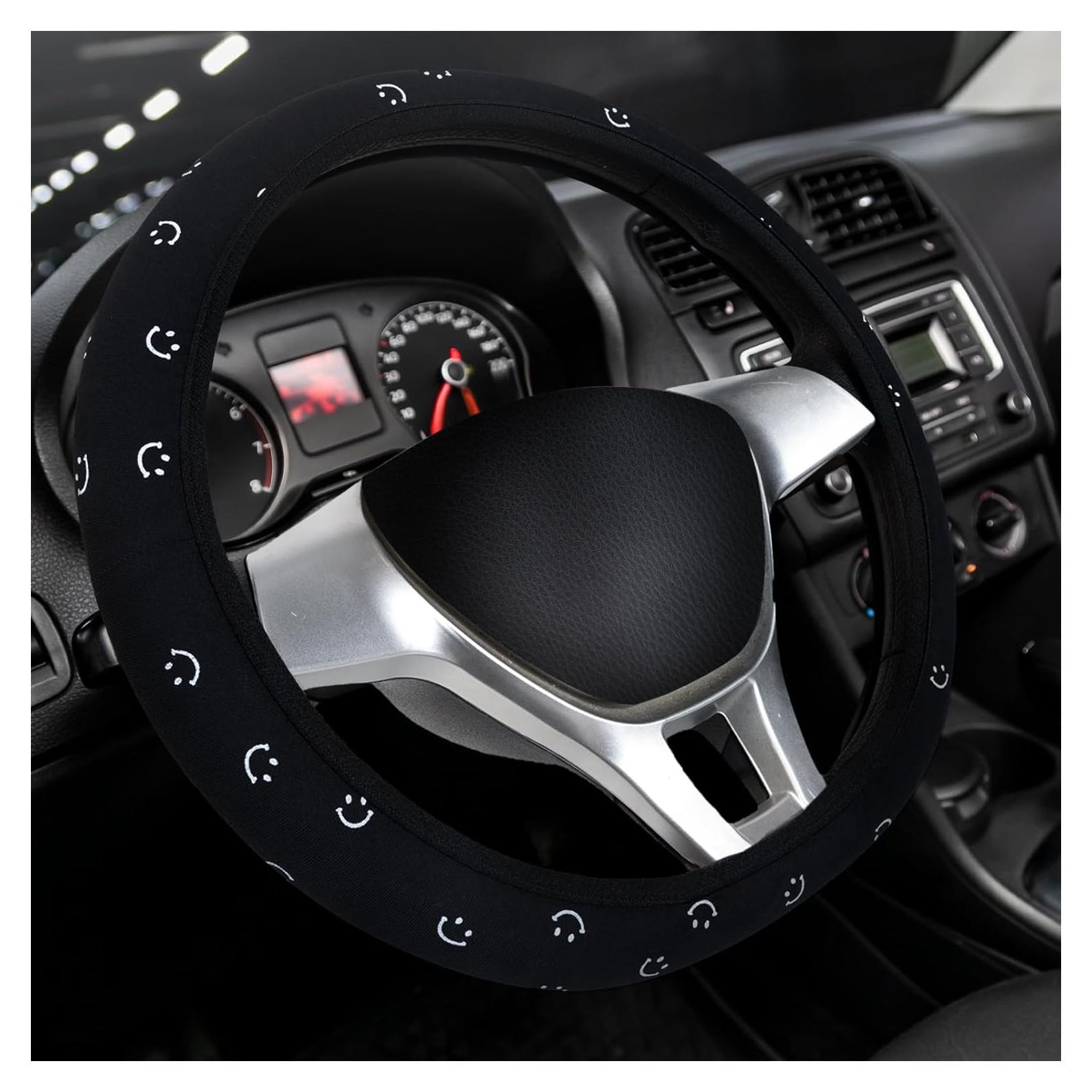 Funda de Volante SAADIAUTO Negra Universal 14.5-15 Pulgadas