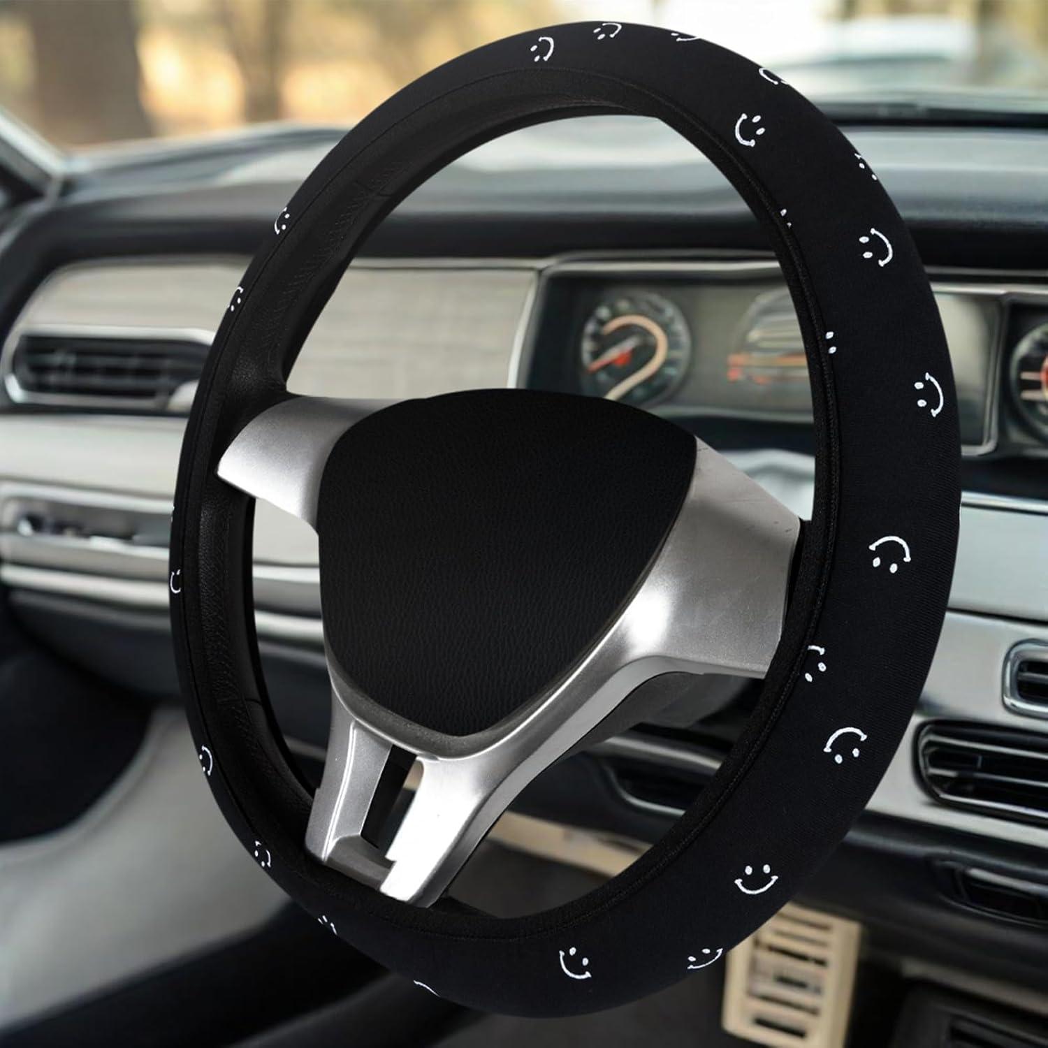 Funda de Volante SAADIAUTO Negra Universal 14.5-15 Pulgadas