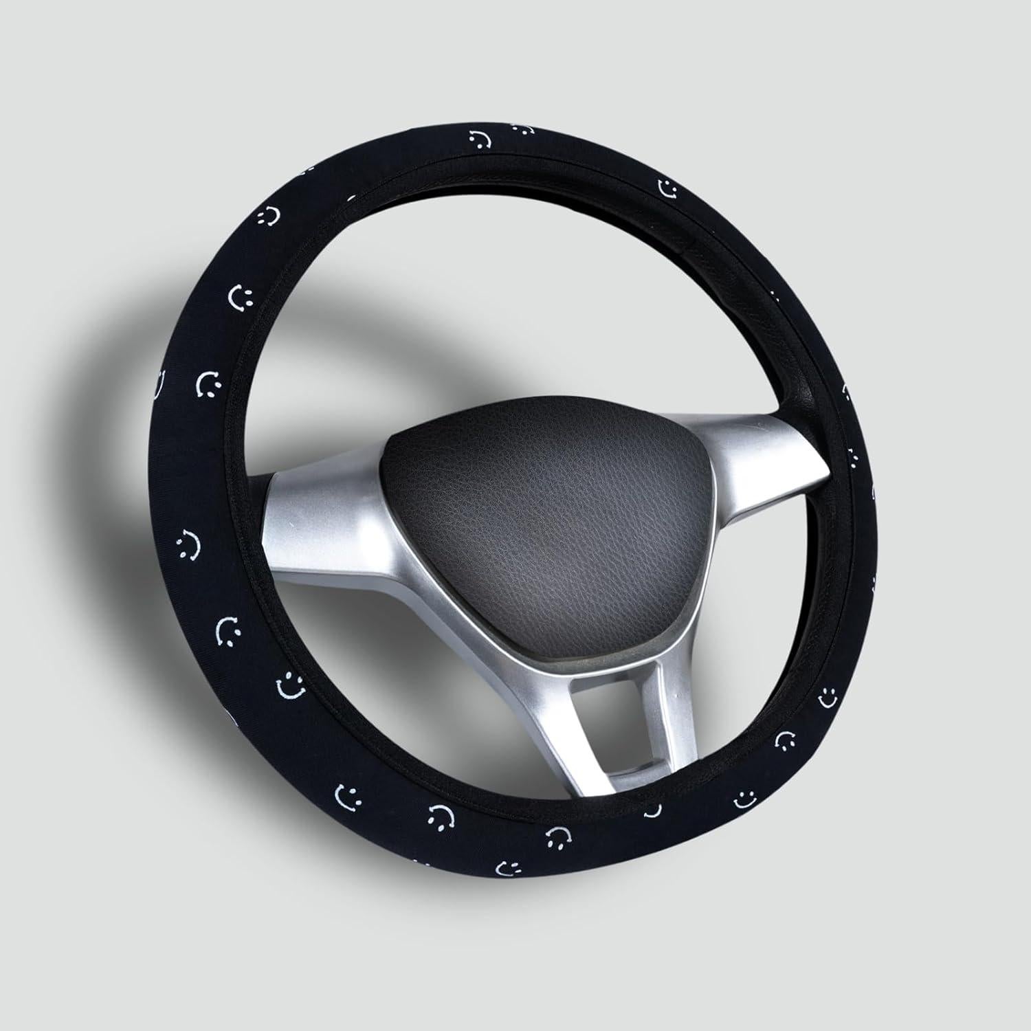 Funda de Volante SAADIAUTO Negra Universal 14.5-15 Pulgadas