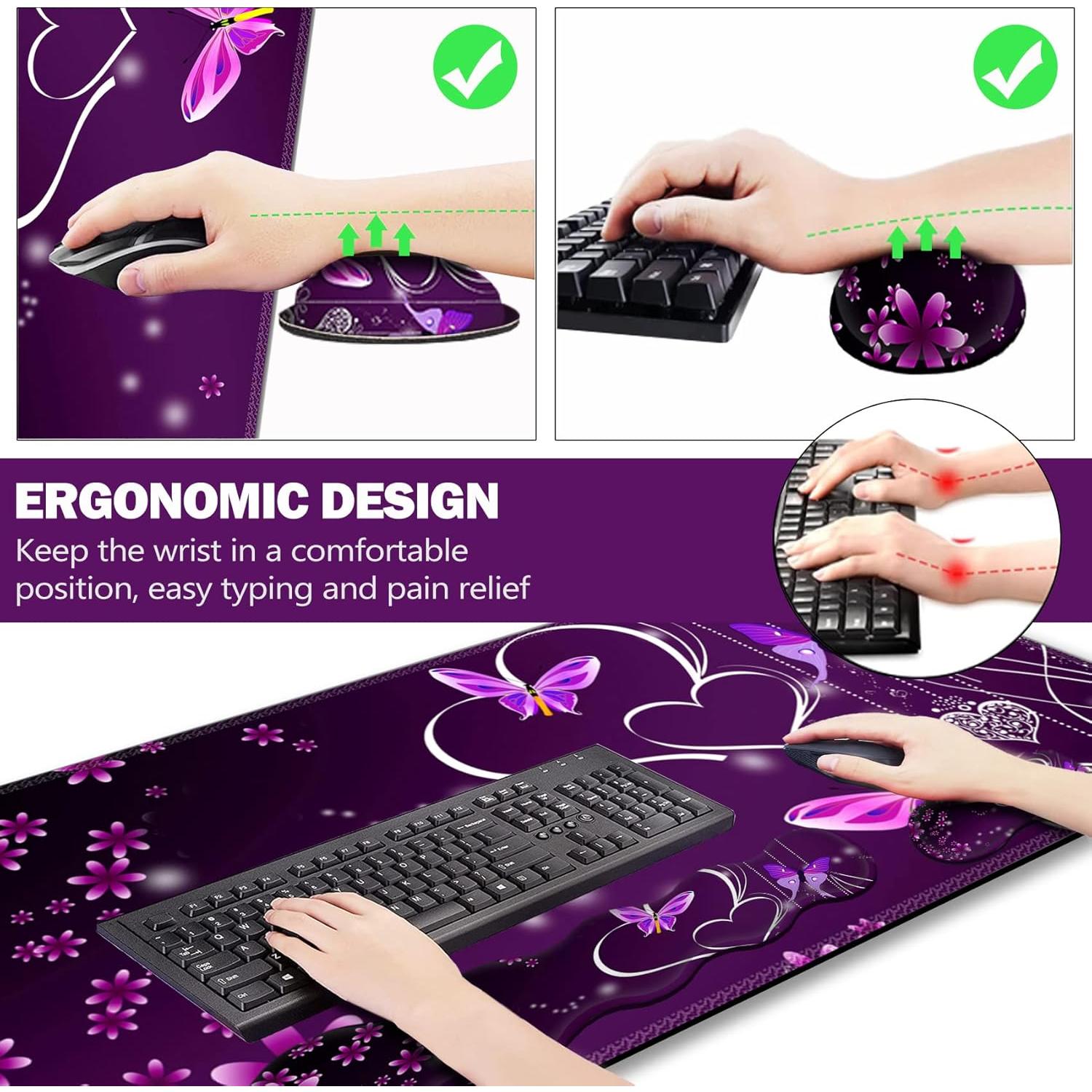 Almohadilla de Ratón ArtSo 4 en 1 Ergonómica Morada