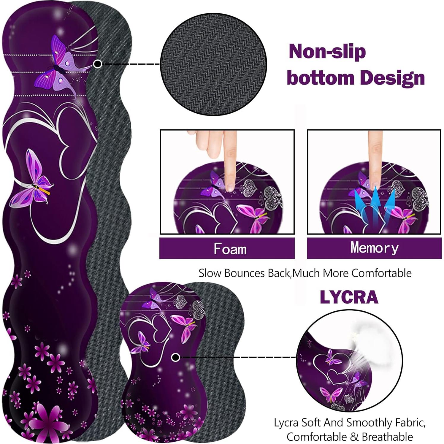 Almohadilla de Ratón ArtSo 4 en 1 Ergonómica Morada