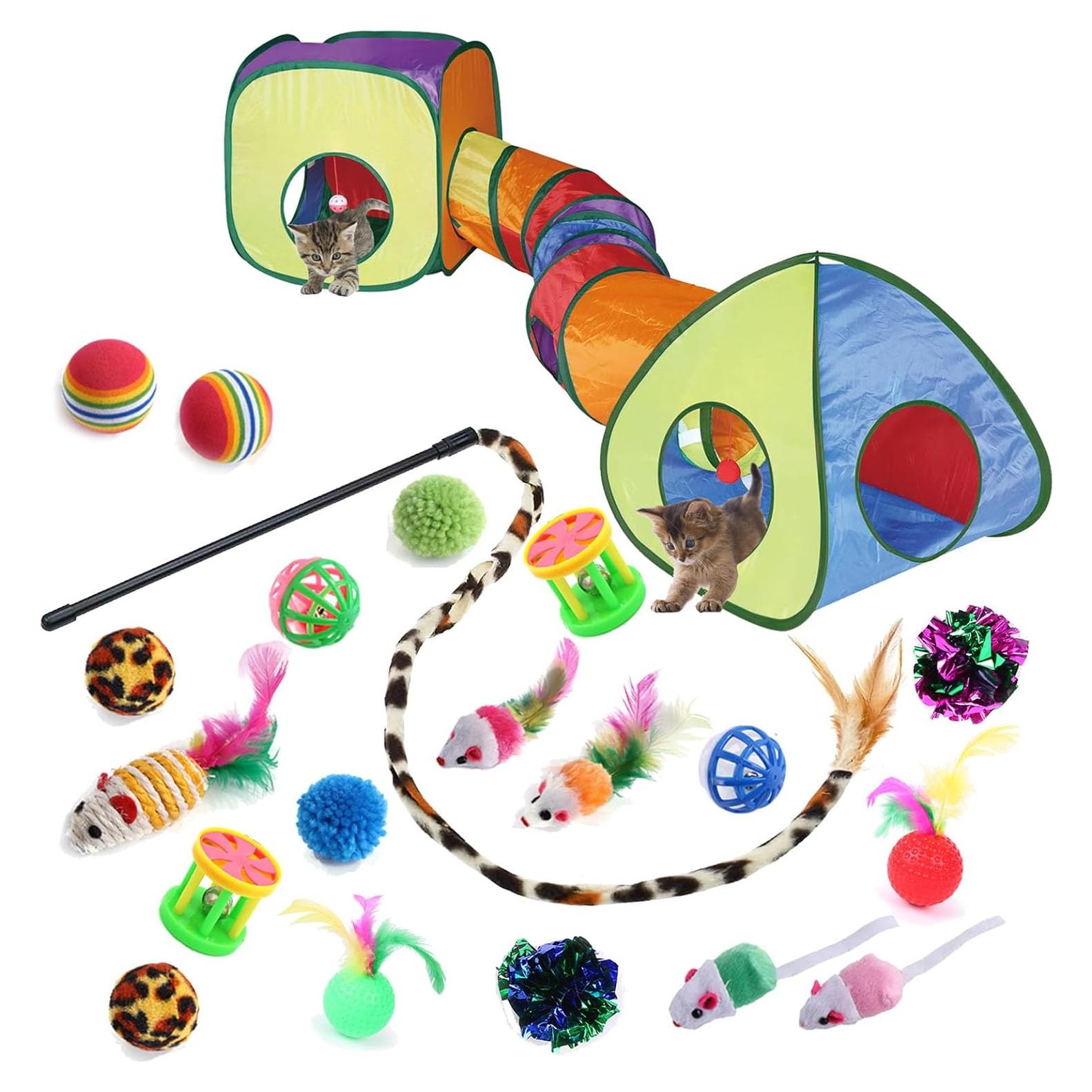 Conjunto de Juguetes para Gatos GONPETGP - 23 Piezas Interactivas