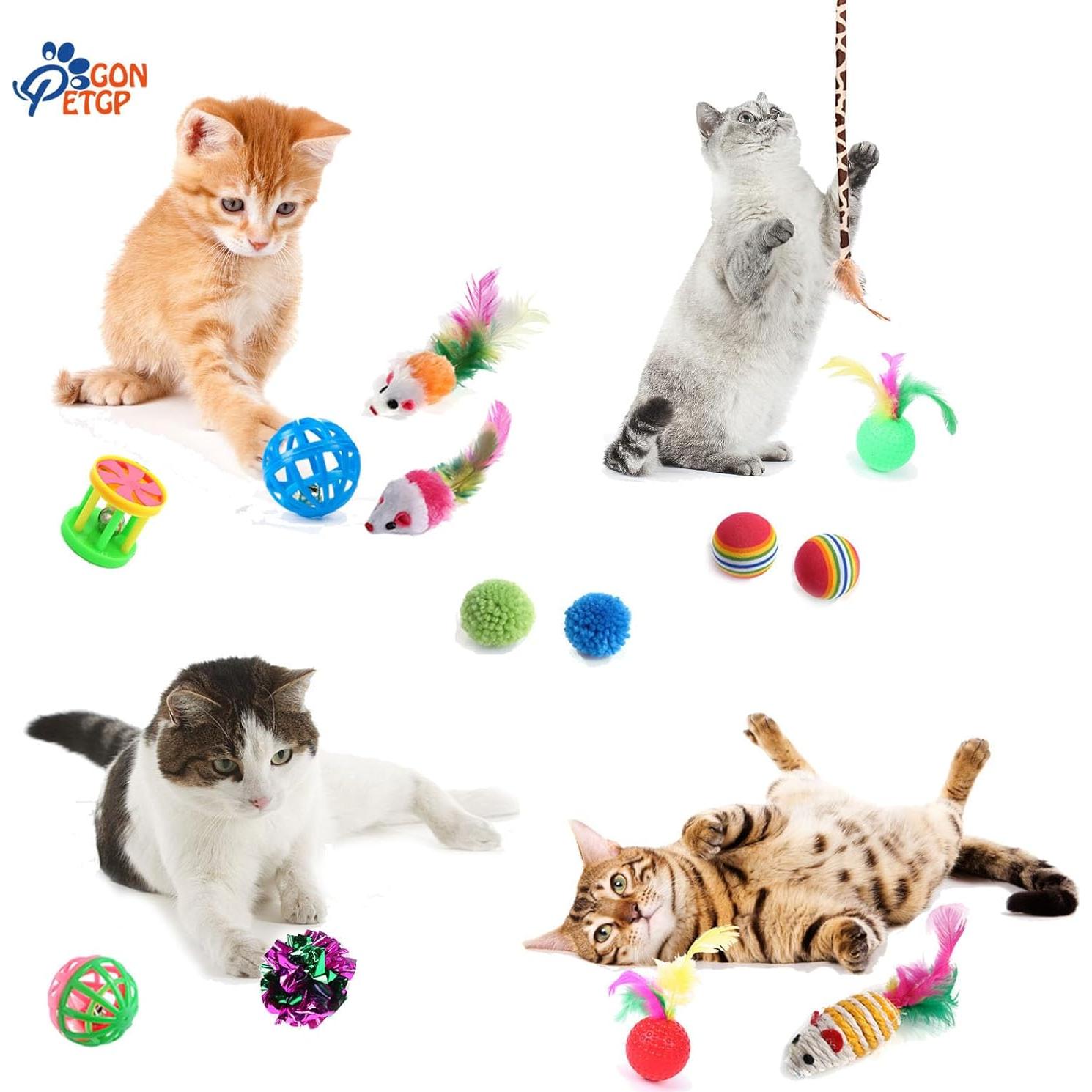 Conjunto de Juguetes para Gatos GONPETGP - 23 Piezas Interactivas