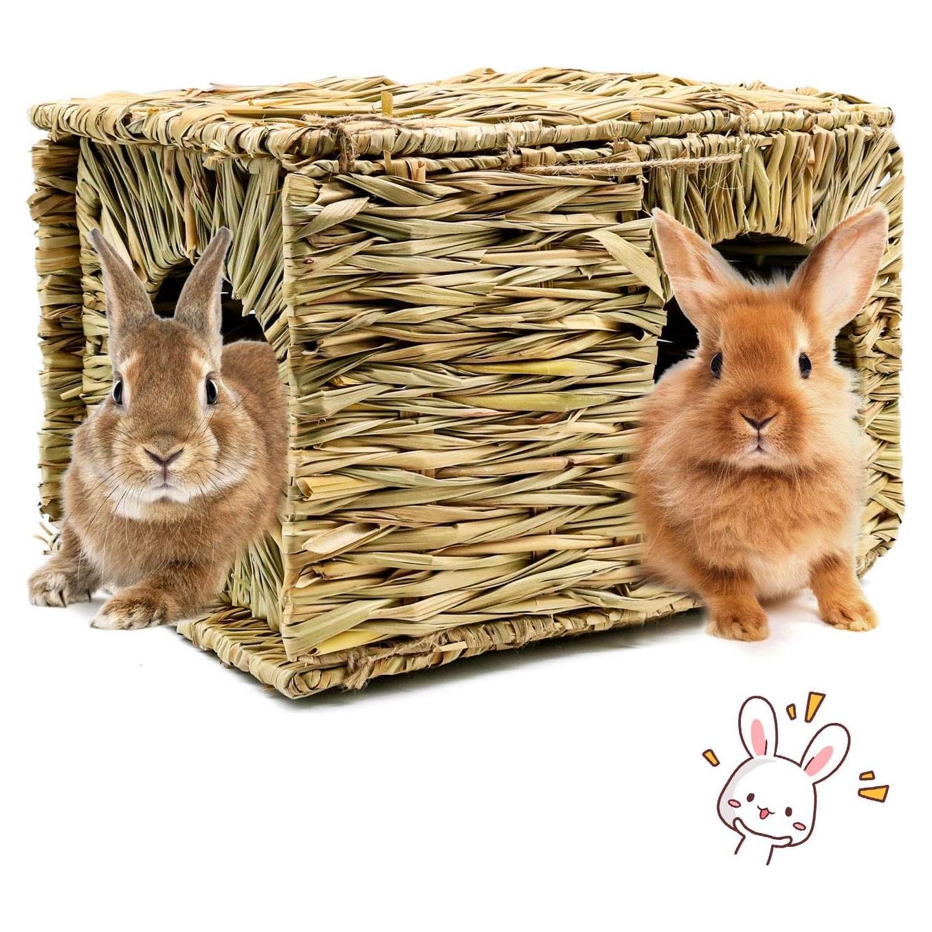 Casa de Hierba Extra Grande BWOGUE para Conejos 38x29x25cm