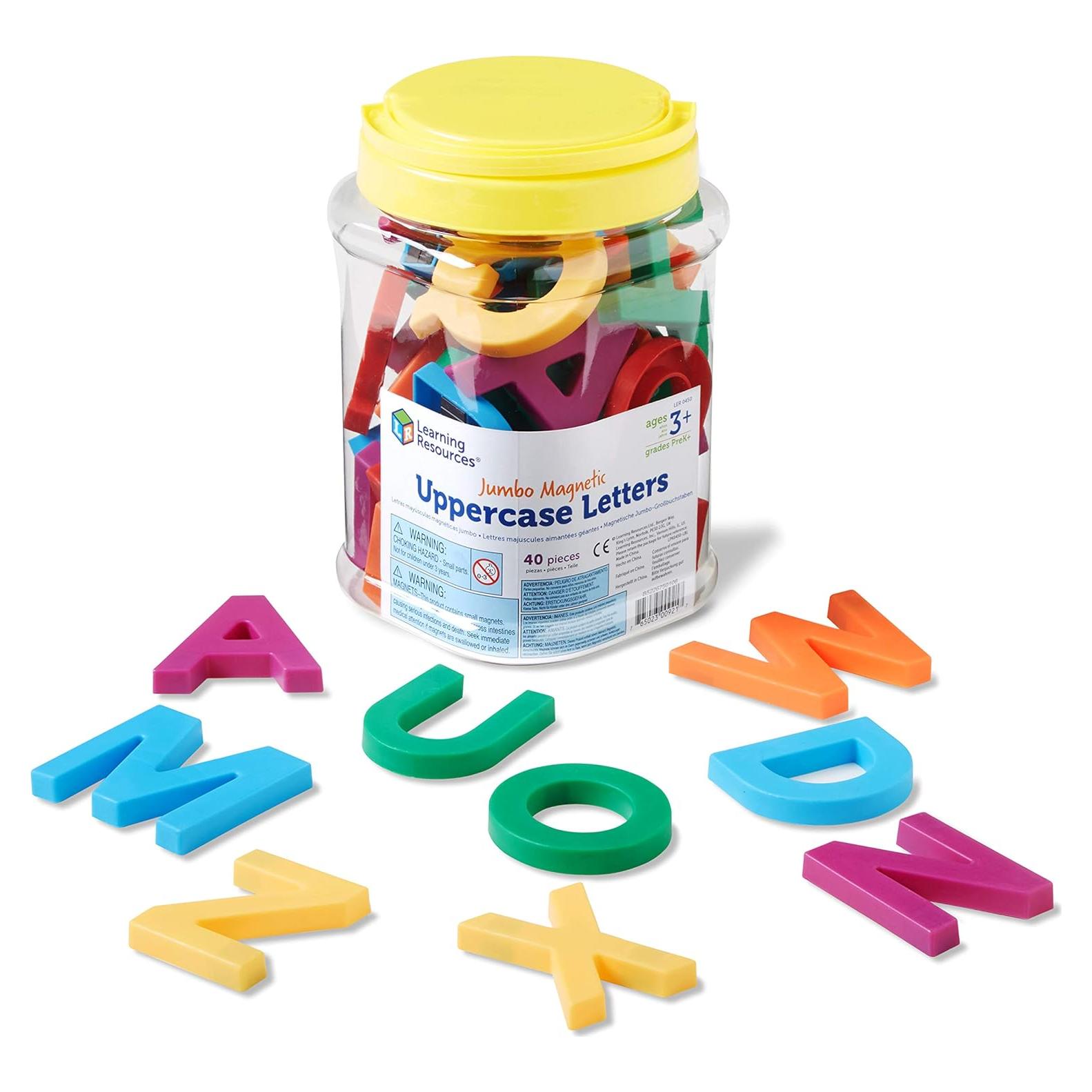 Letras Magnéticas Jumbo Recursos de Aprendizaje - 40 Piezas