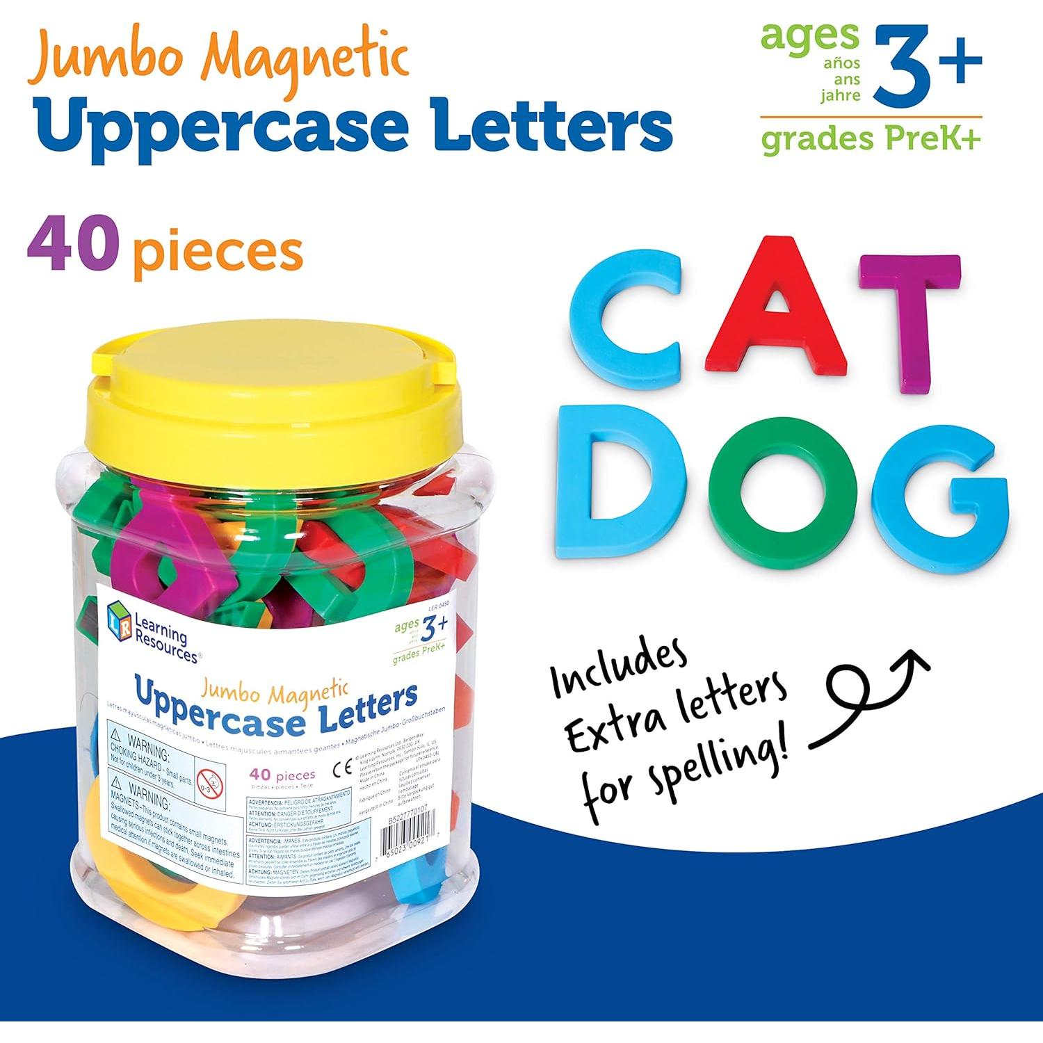 Letras Magnéticas Jumbo Recursos de Aprendizaje - 40 Piezas