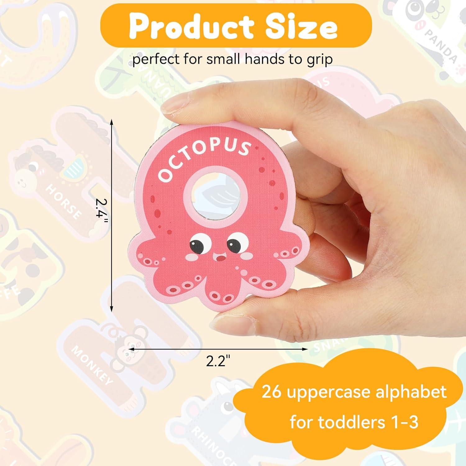 Letras Magnéticas MOWPOG 26 Piezas Alfabeto Animal Educativo