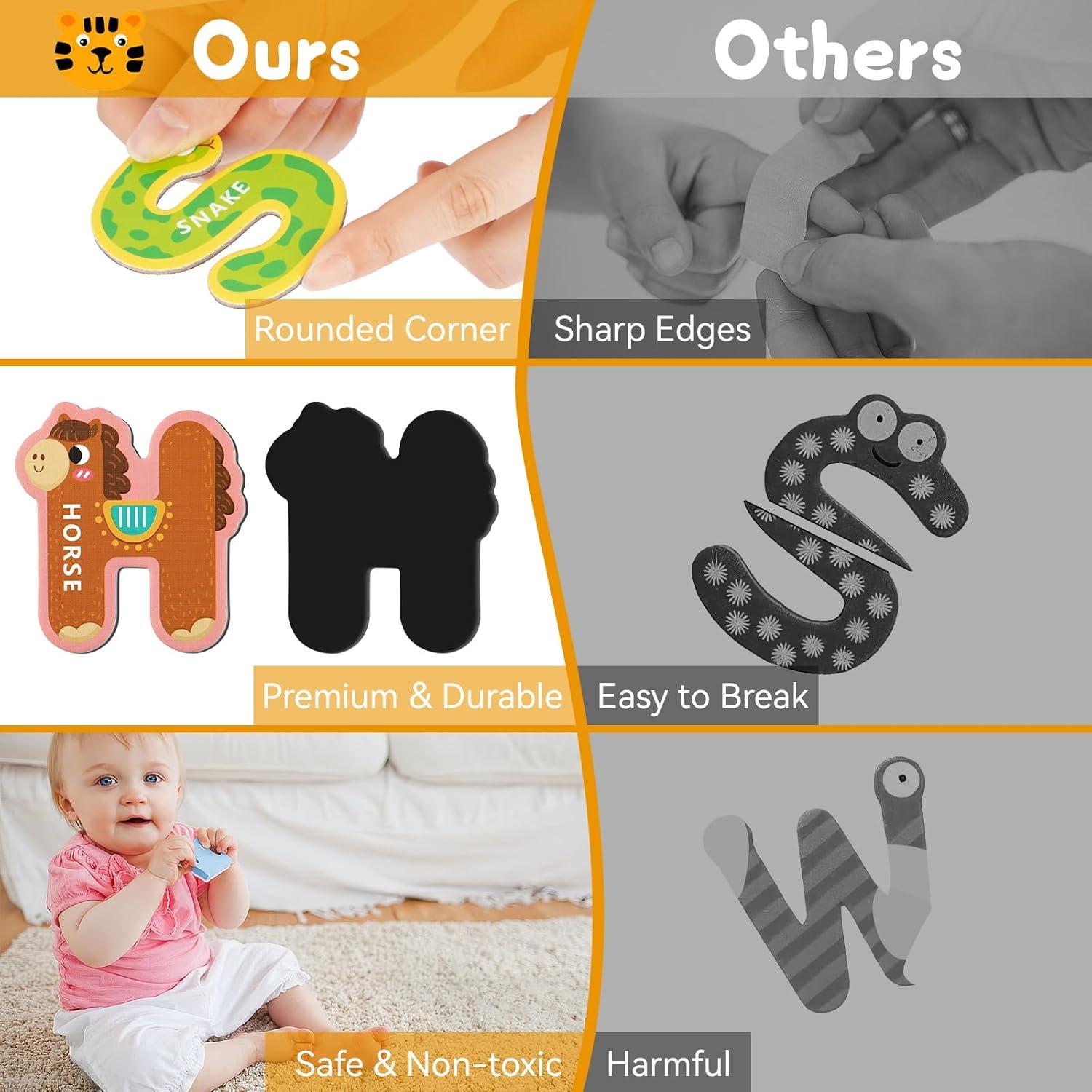 Letras Magnéticas MOWPOG 26 Piezas Alfabeto Animal Educativo