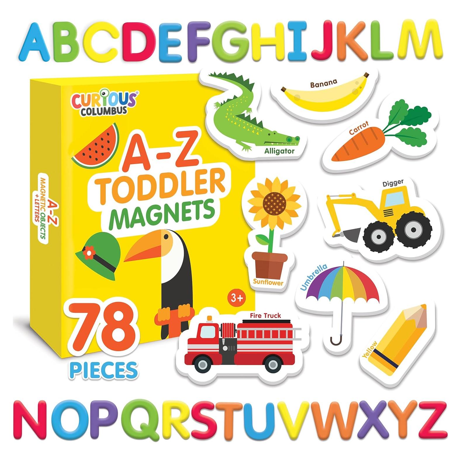 Imanes Educativos de Objetos y Letras Curious Columbus - 78 Piezas