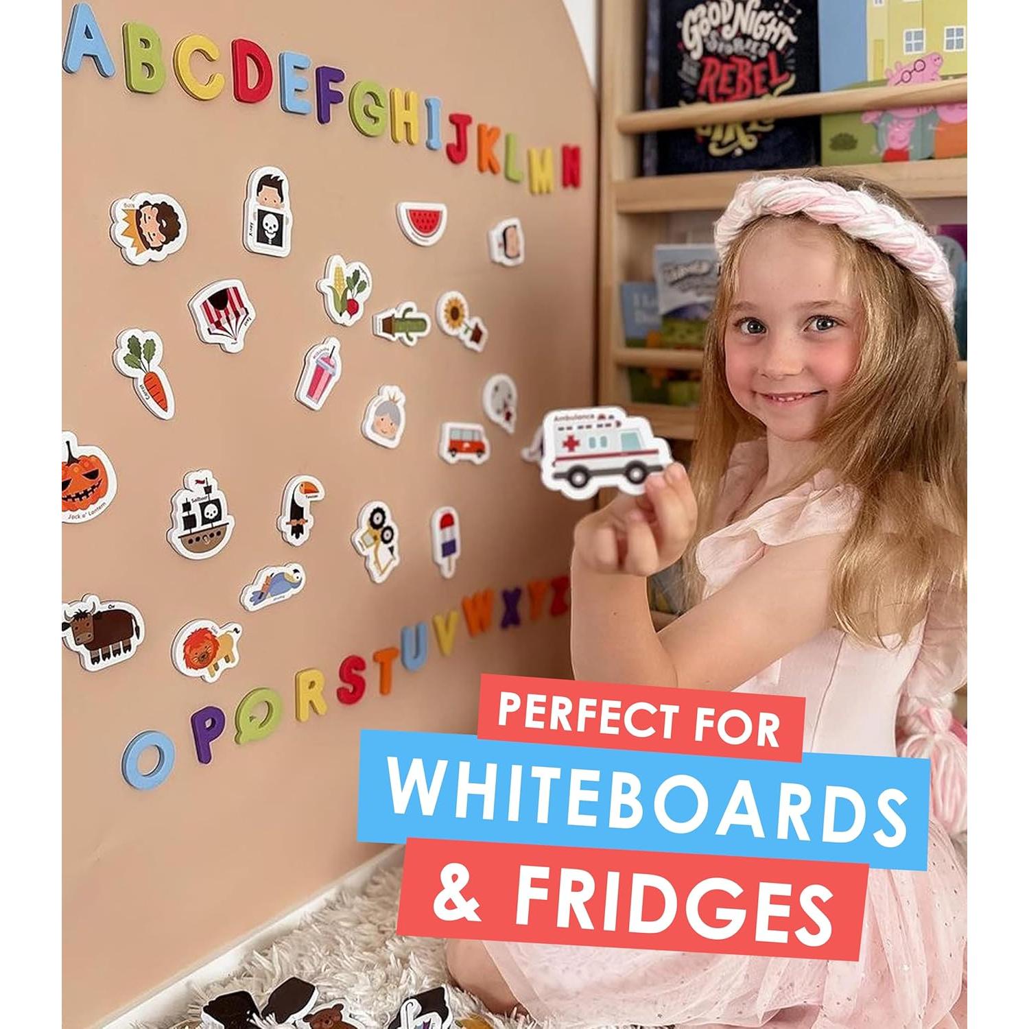 Imanes Educativos de Objetos y Letras Curious Columbus - 78 Piezas