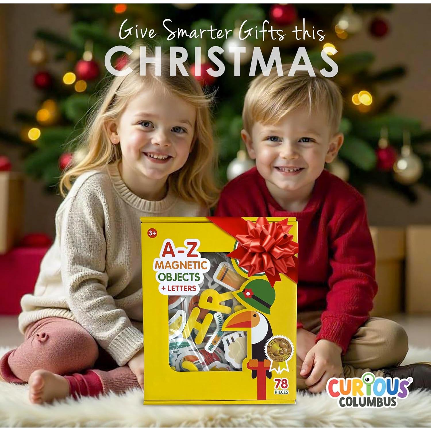 Imanes Educativos de Objetos y Letras Curious Columbus - 78 Piezas