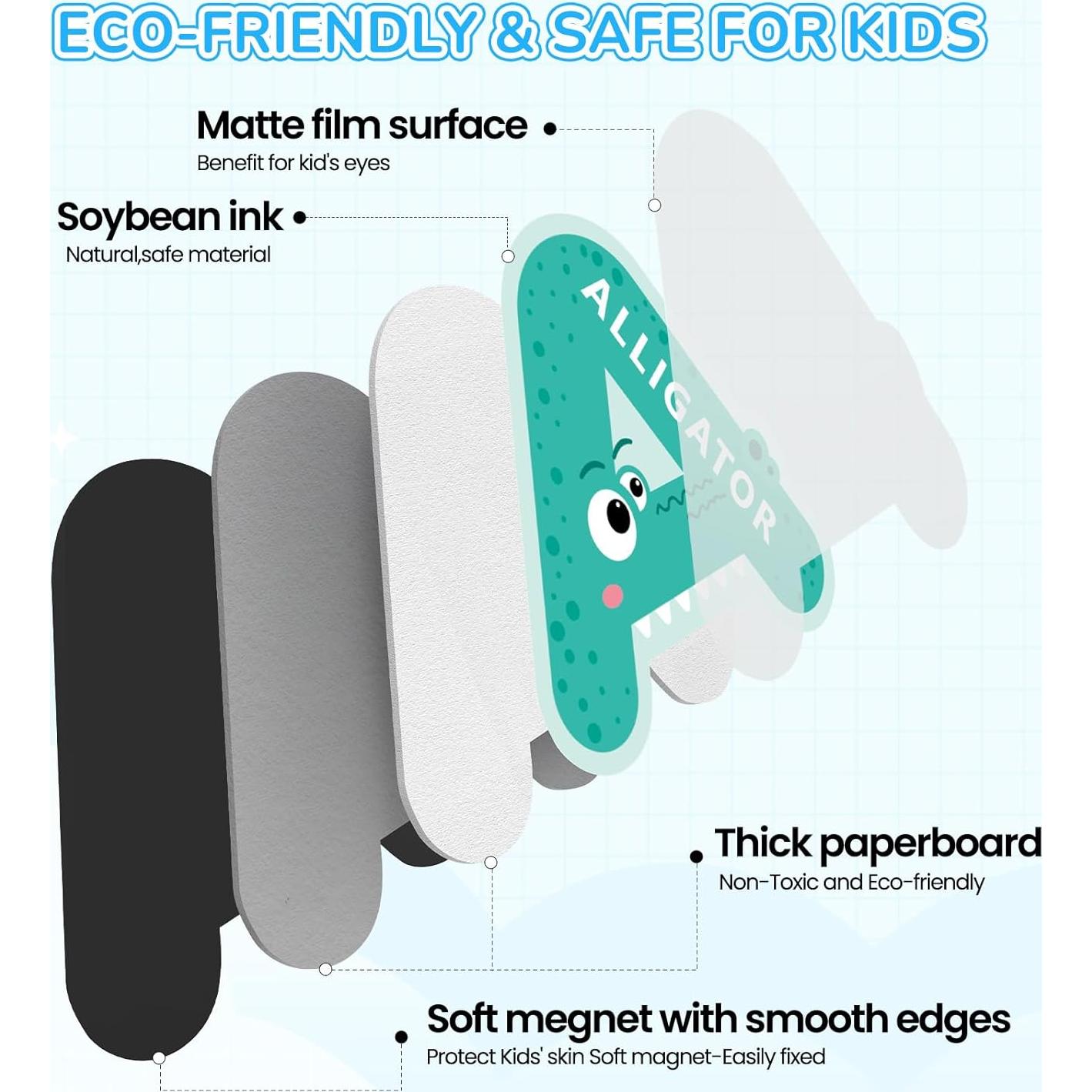 Juego de Letras Magnéticas Unirico 26 Piezas Coloridas