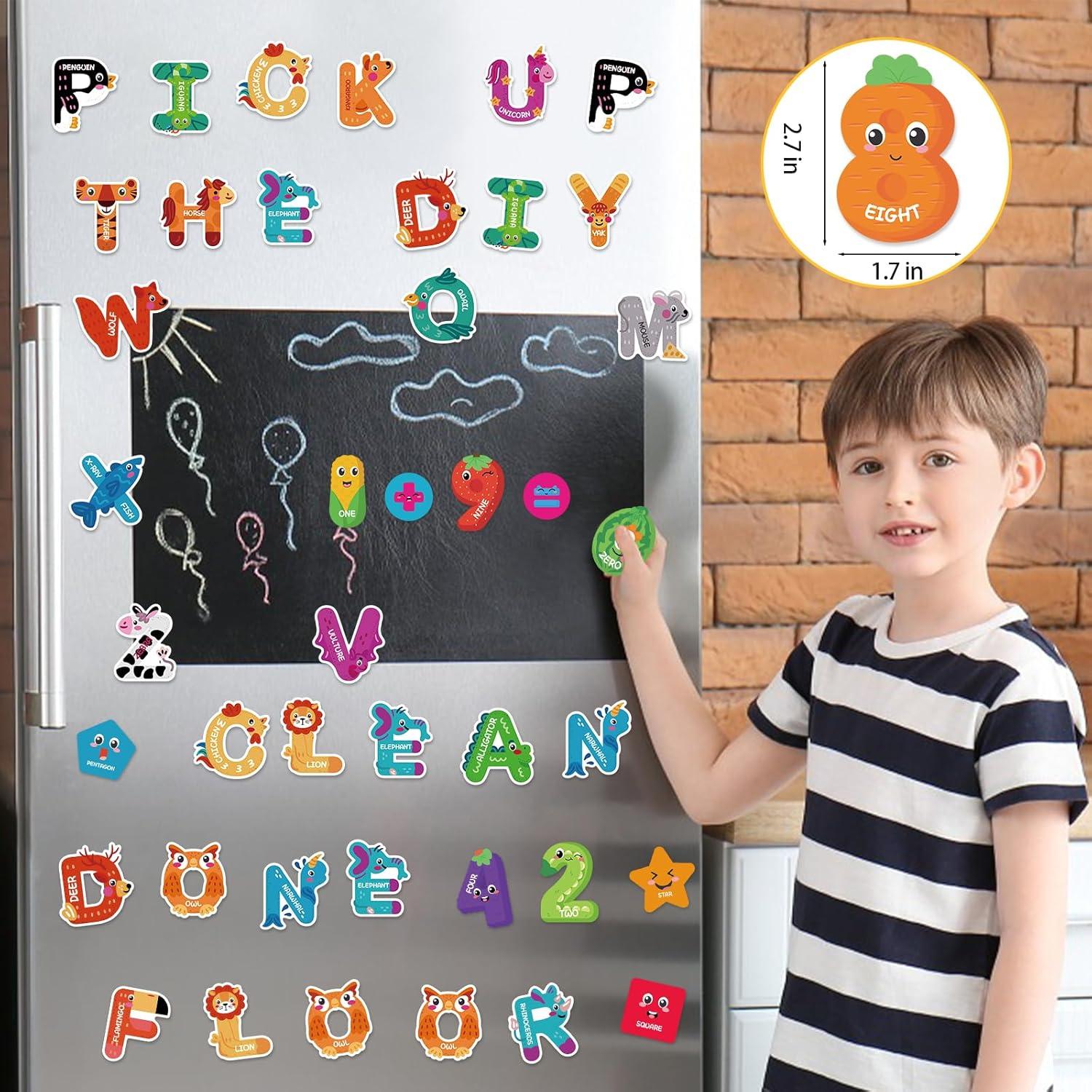 48 Piezas Letras y Números Magnéticos Auzesto para Niños