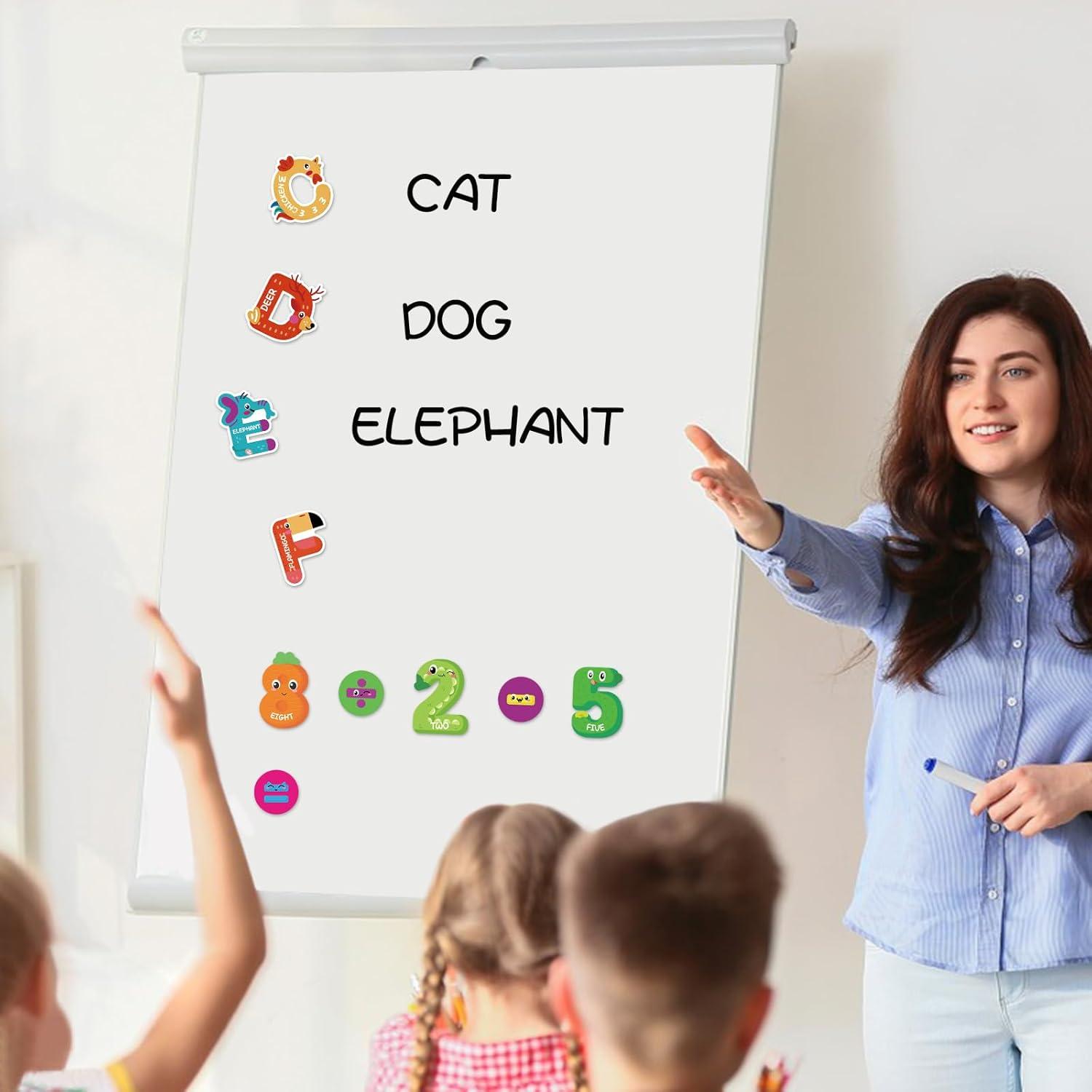 48 Piezas Letras y Números Magnéticos Auzesto para Niños