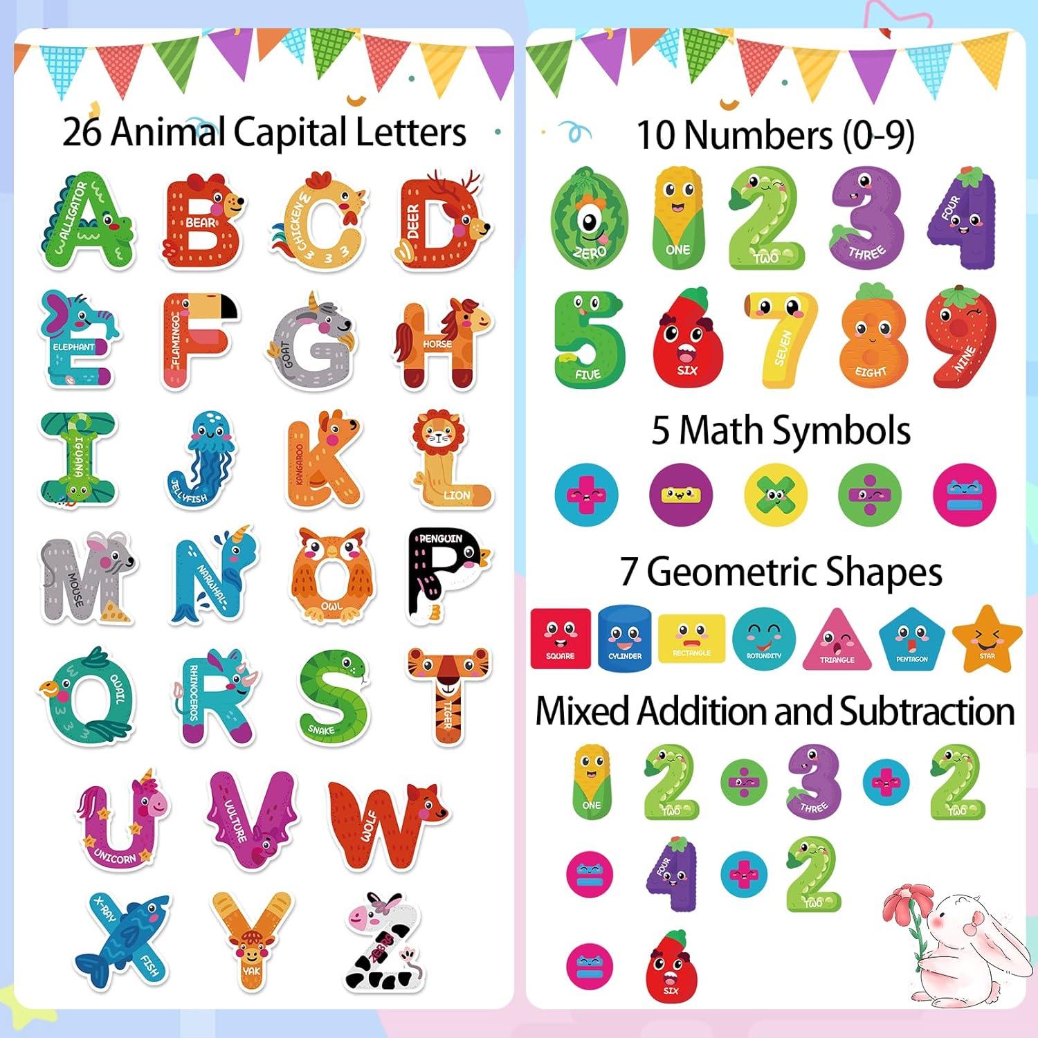 48 Piezas Letras y Números Magnéticos Auzesto para Niños