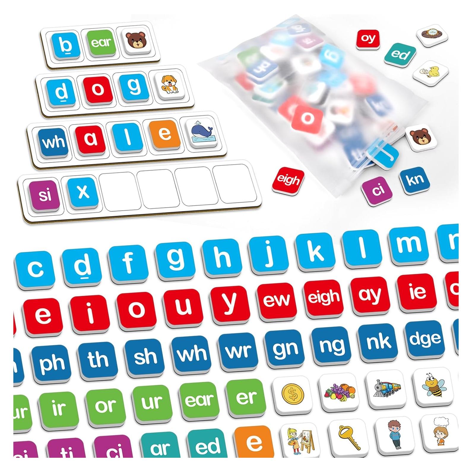 Letras Magnéticas Aizweb 140 Piezas para Aprender a Leer